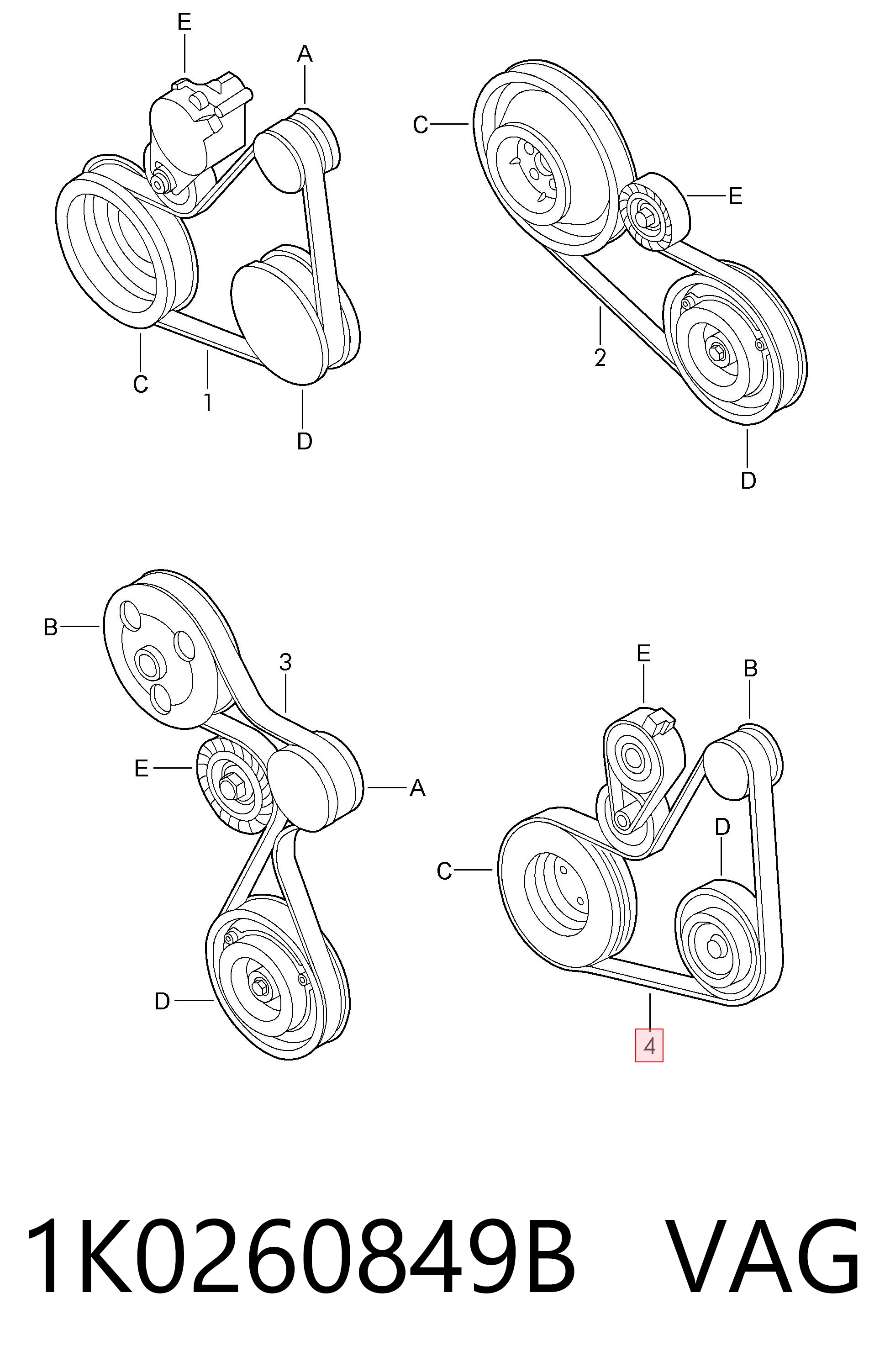 Pas napędowy mechanizmów BMW 11287841529 cena, od 11,75 USD