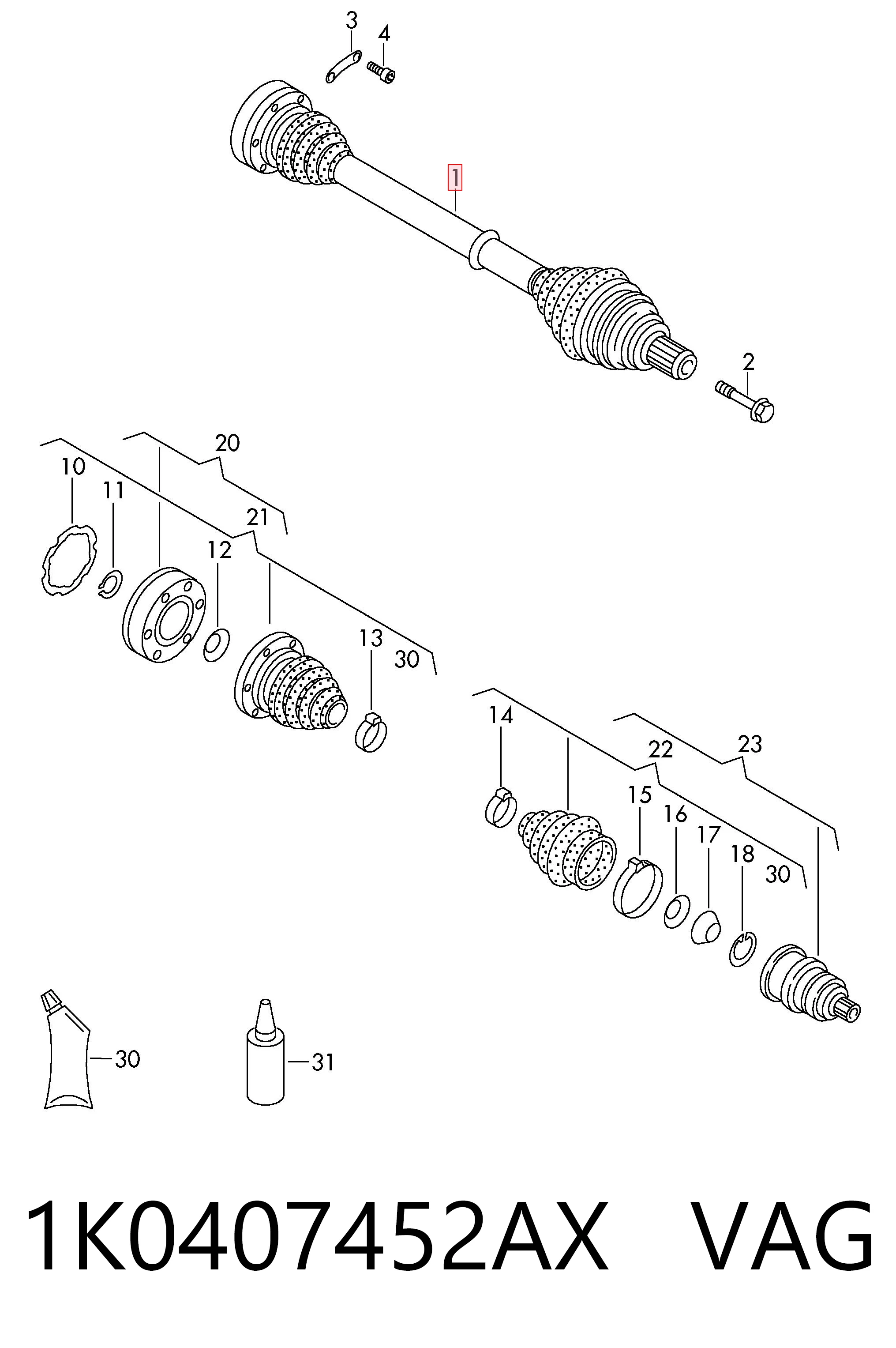 1K0407452AX VAG