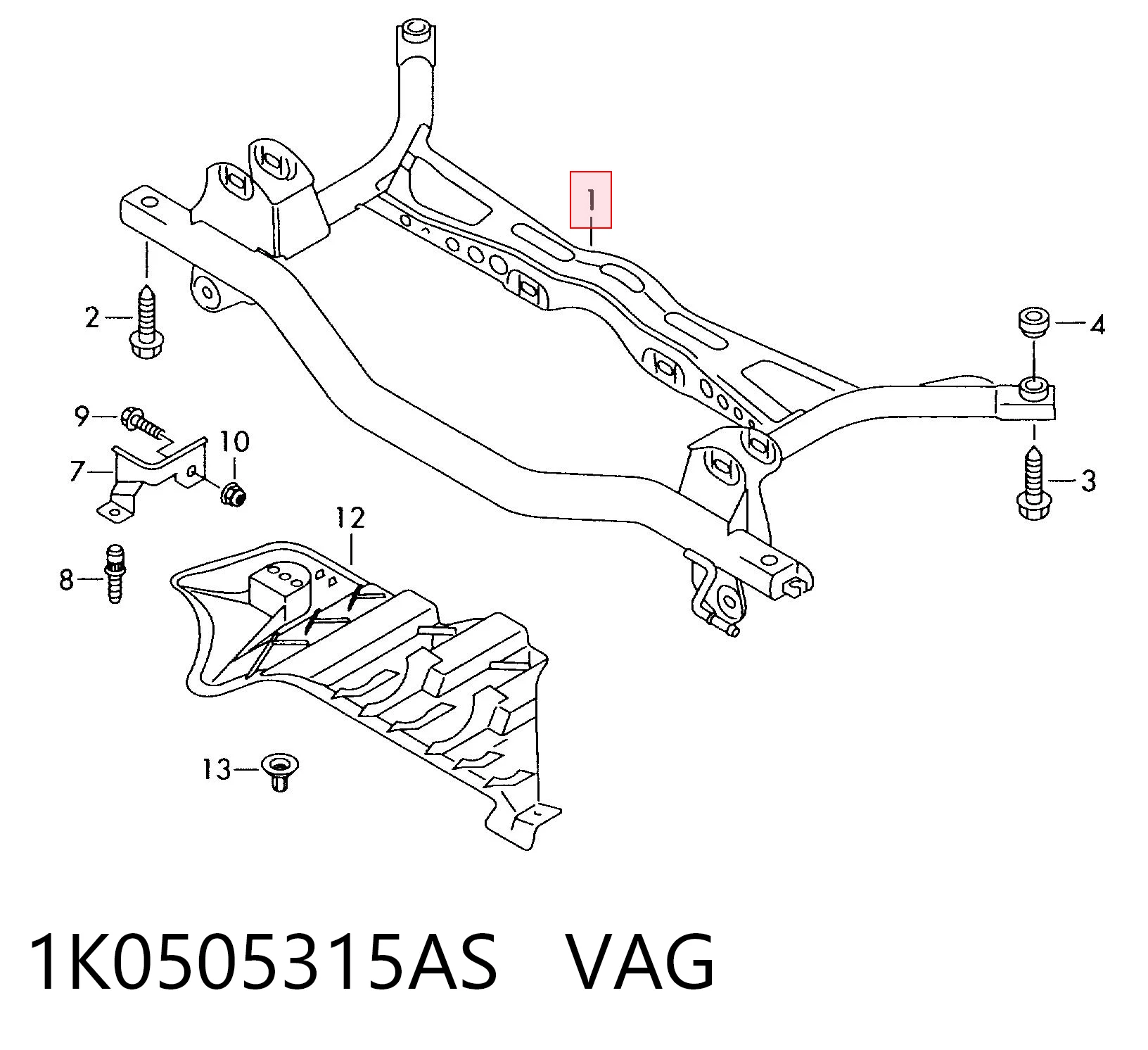 Korpus osi tylnej do Volkswagen Golf IV 1J1
