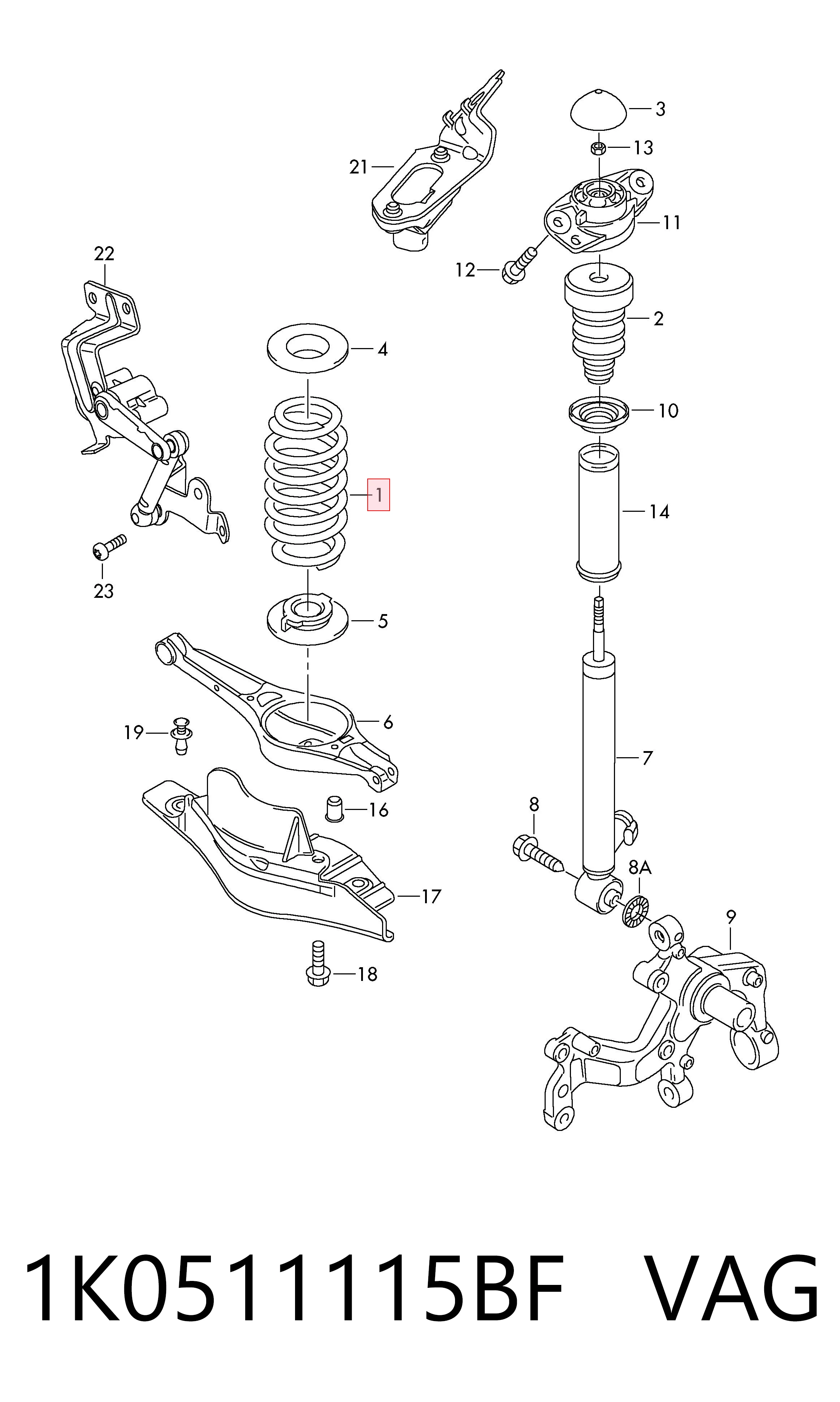 1K0511115BF VAG