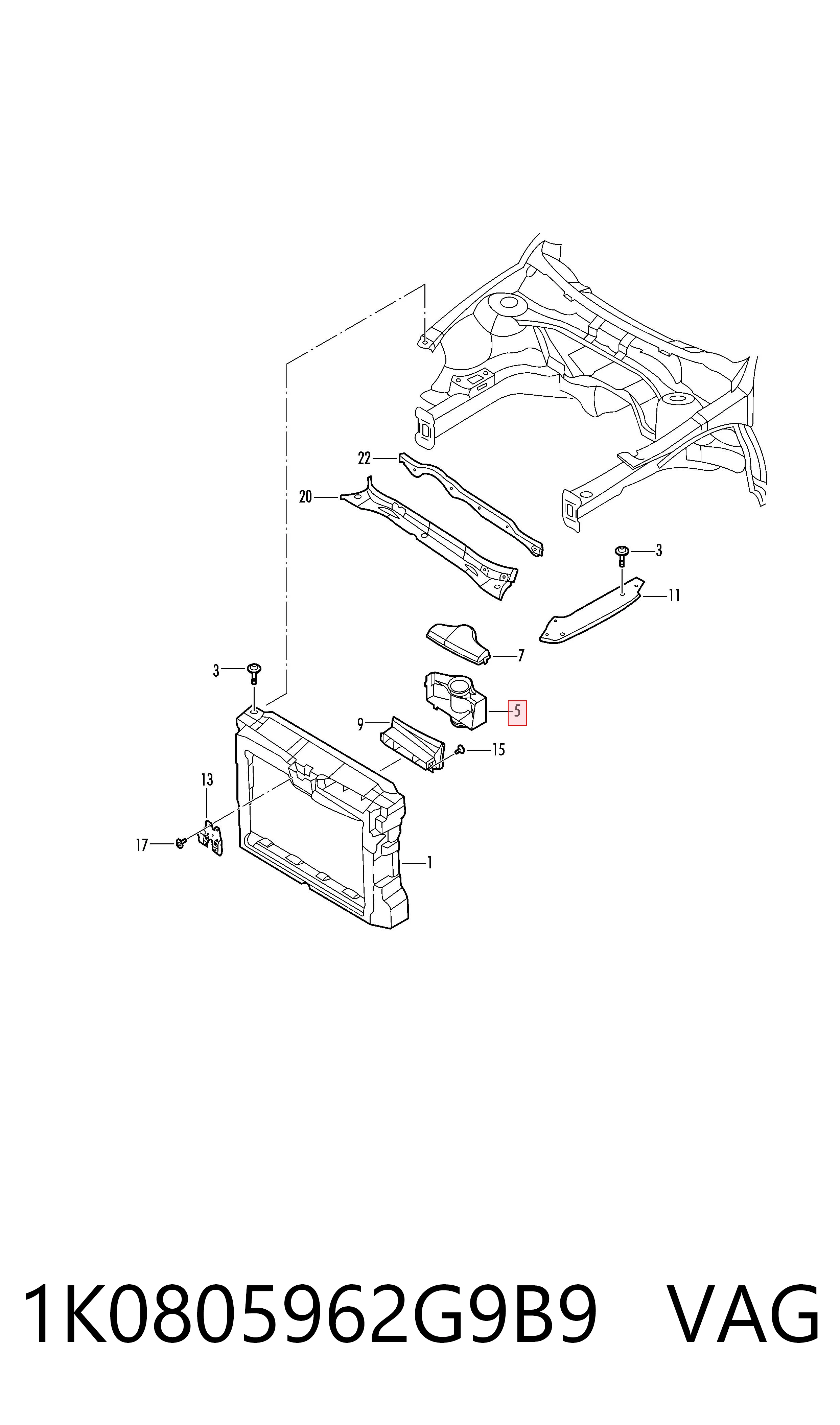 Wlot powietrza do filtra powietrza VAG 1K0805962G9B9 cena, od 39,26 USD