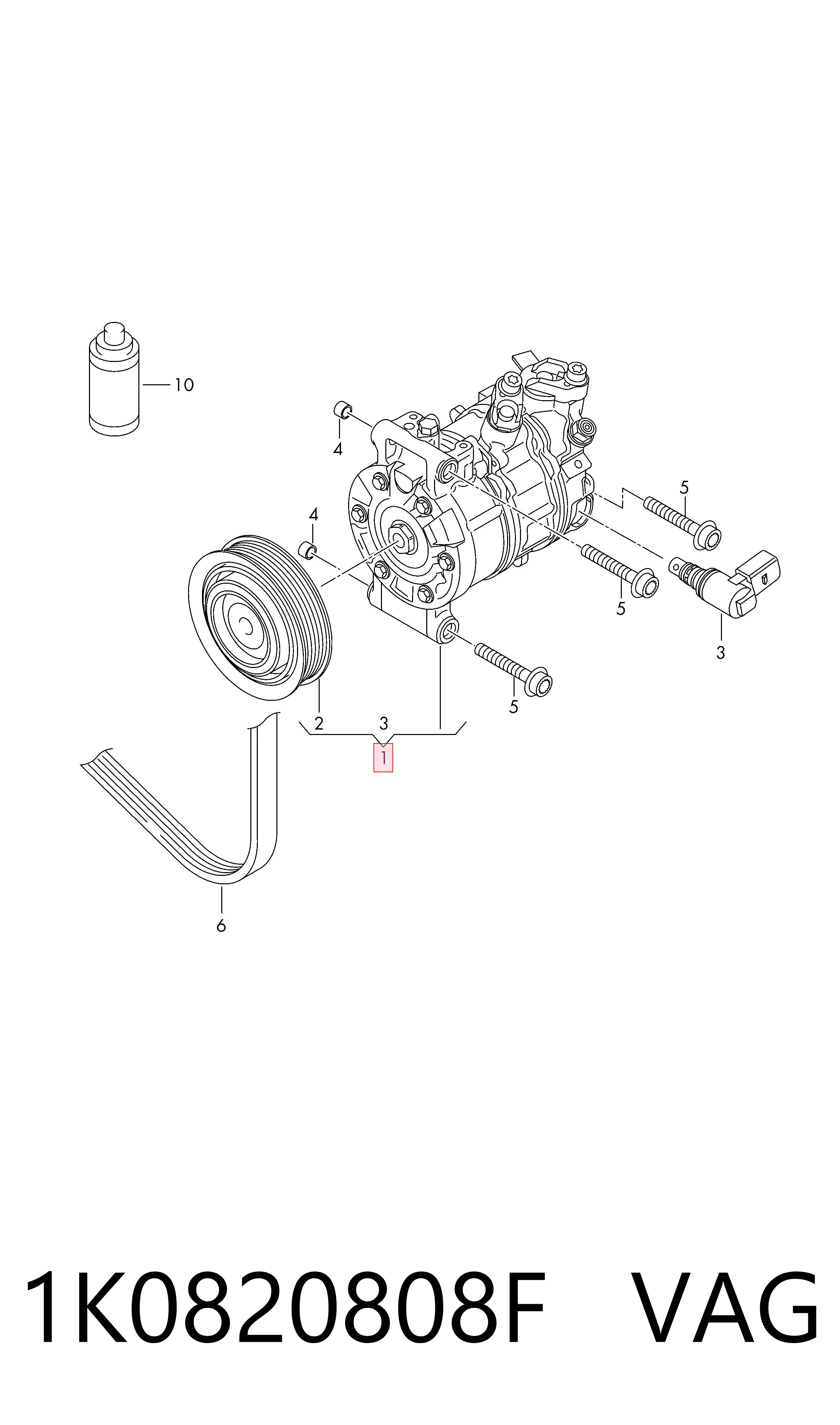Sprężarka klimatyzacji VAG 1K0820808F cena, od 151,53 USD