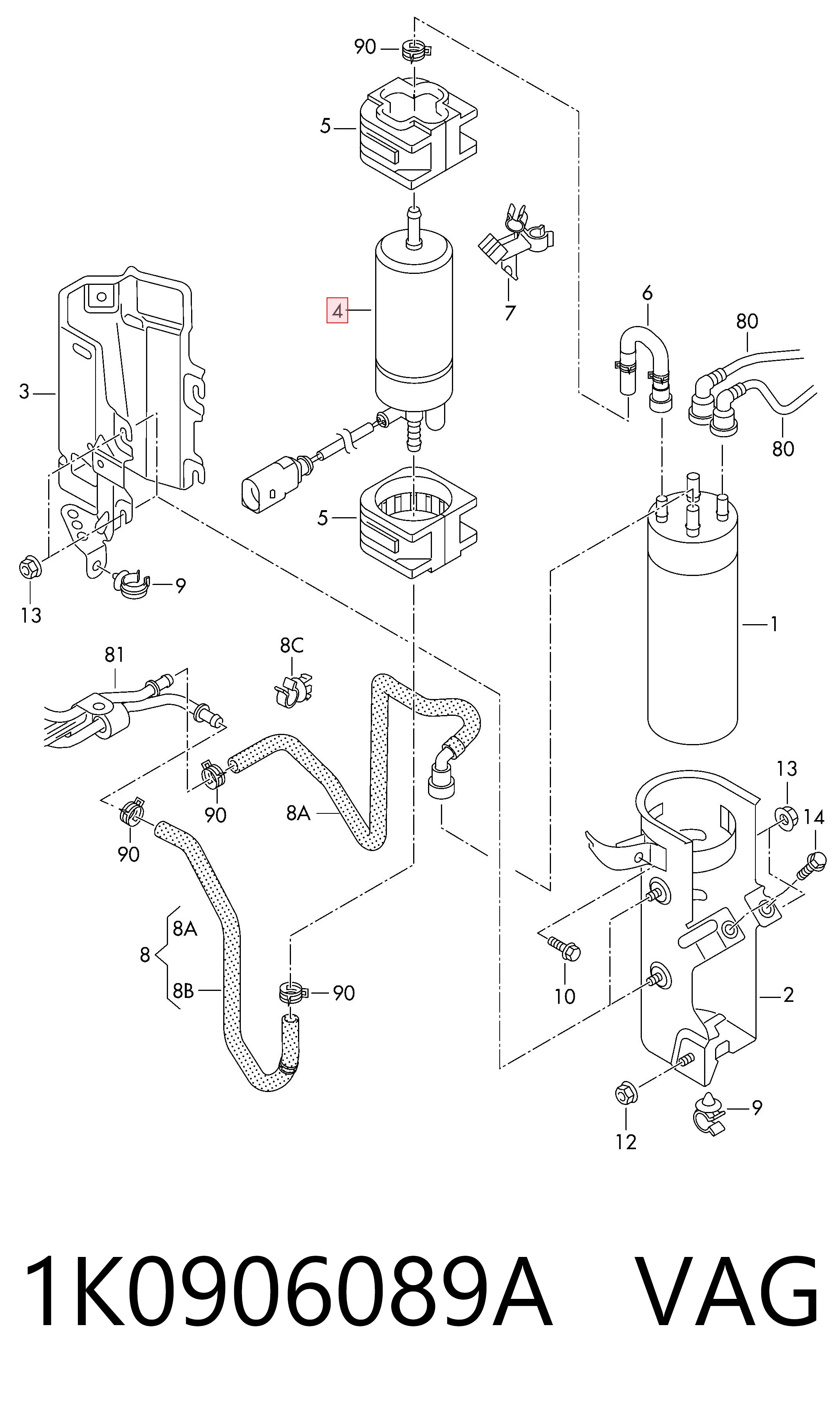 1K0906089A VAG Element-turbina pompy paliwa