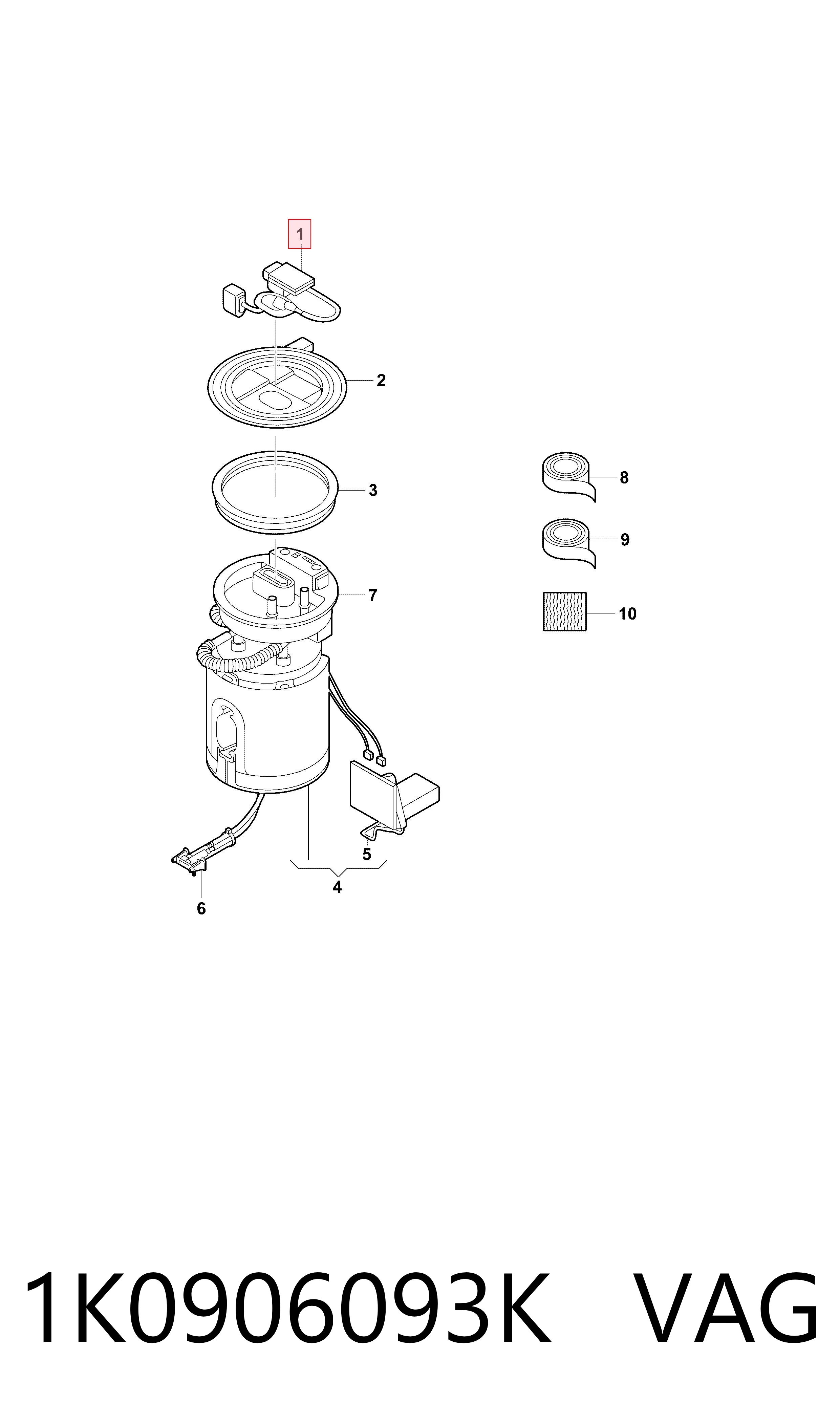 Sterownik pompy paliwa VAG 1K0906093K cena, od 66,35 USD