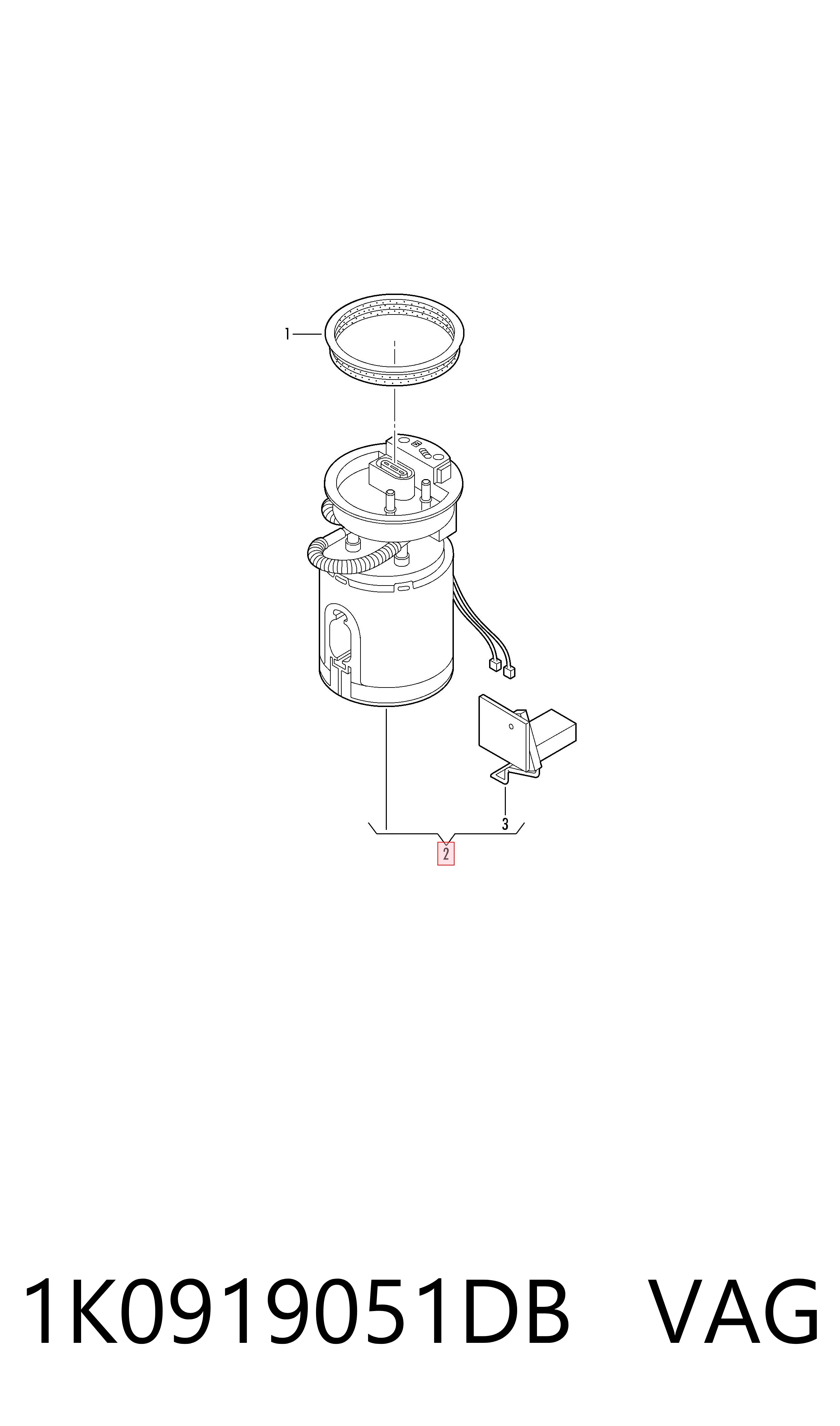 Moduł pompy paliwowej z czujnikiem poziomu paliwa VAG 1K0919051DB cena, od 103,86 USD