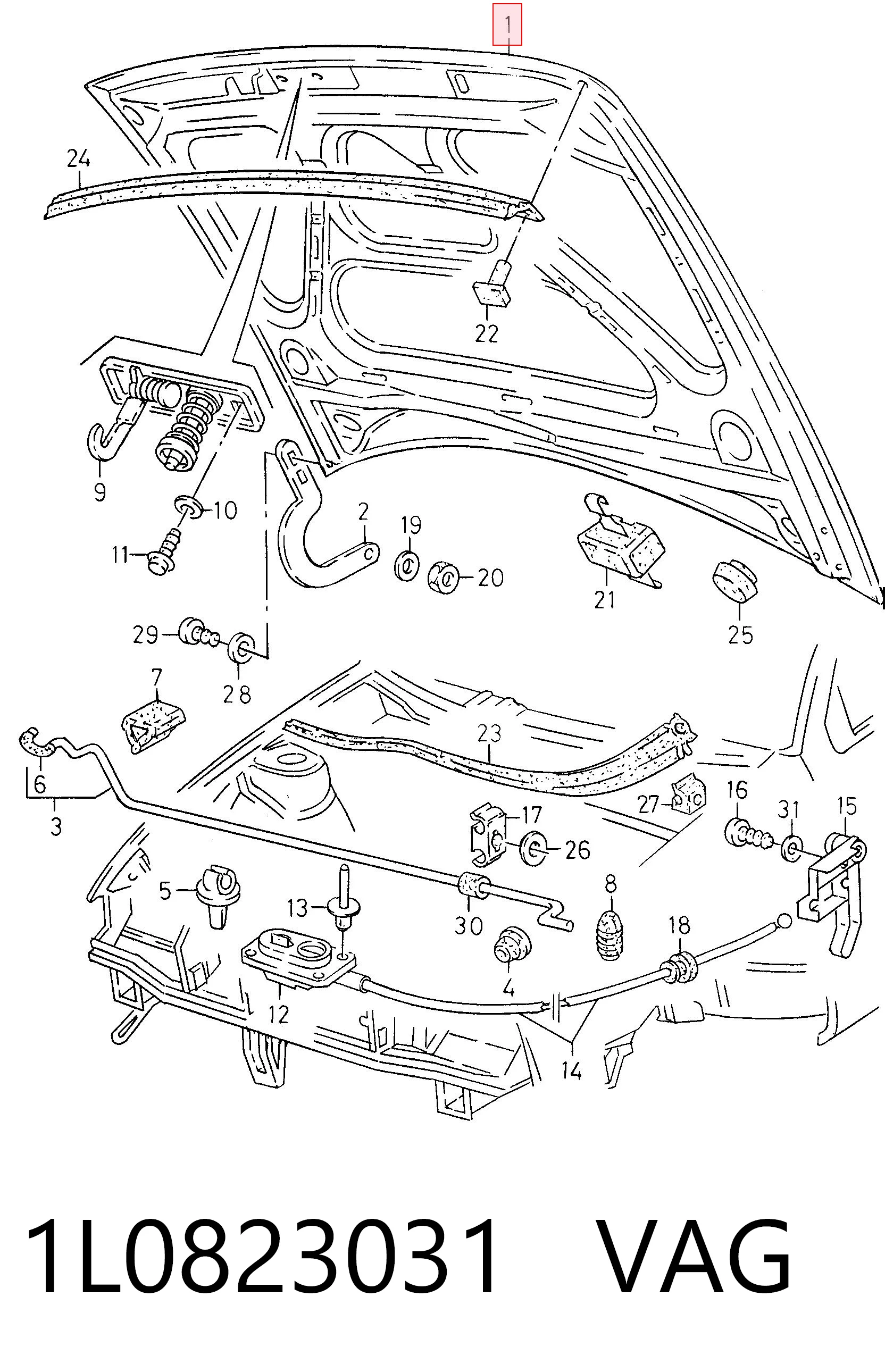 Maska silnika do Seat Toledo I 1L