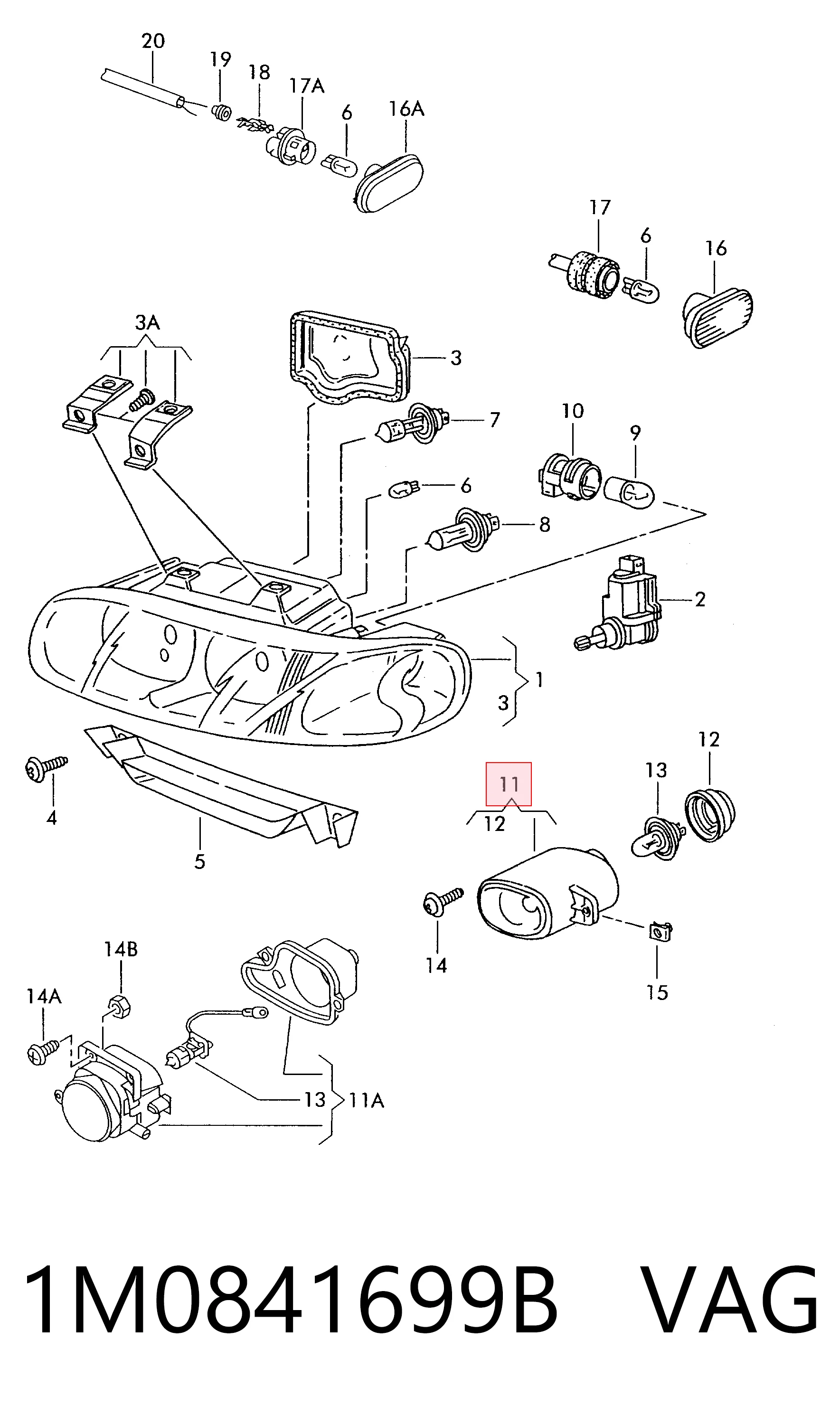  Lampa przeciwmgielna lewa Seat Leon 1
