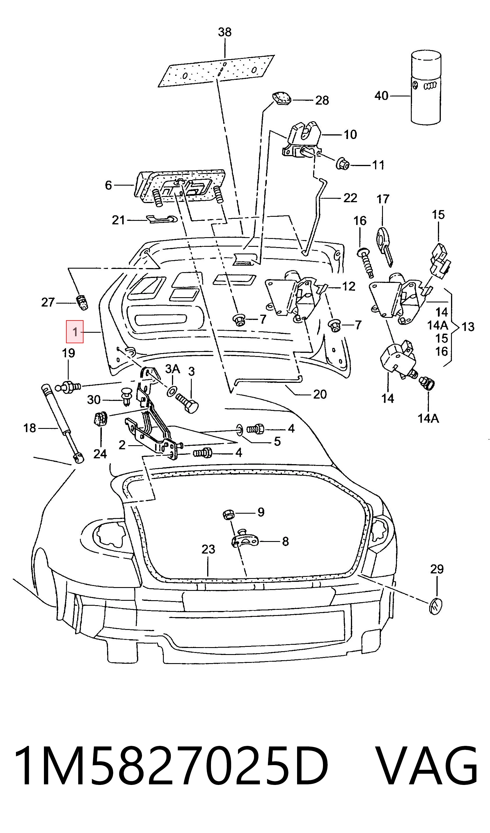Klapa bagażnika do Seat Toledo II 1M2