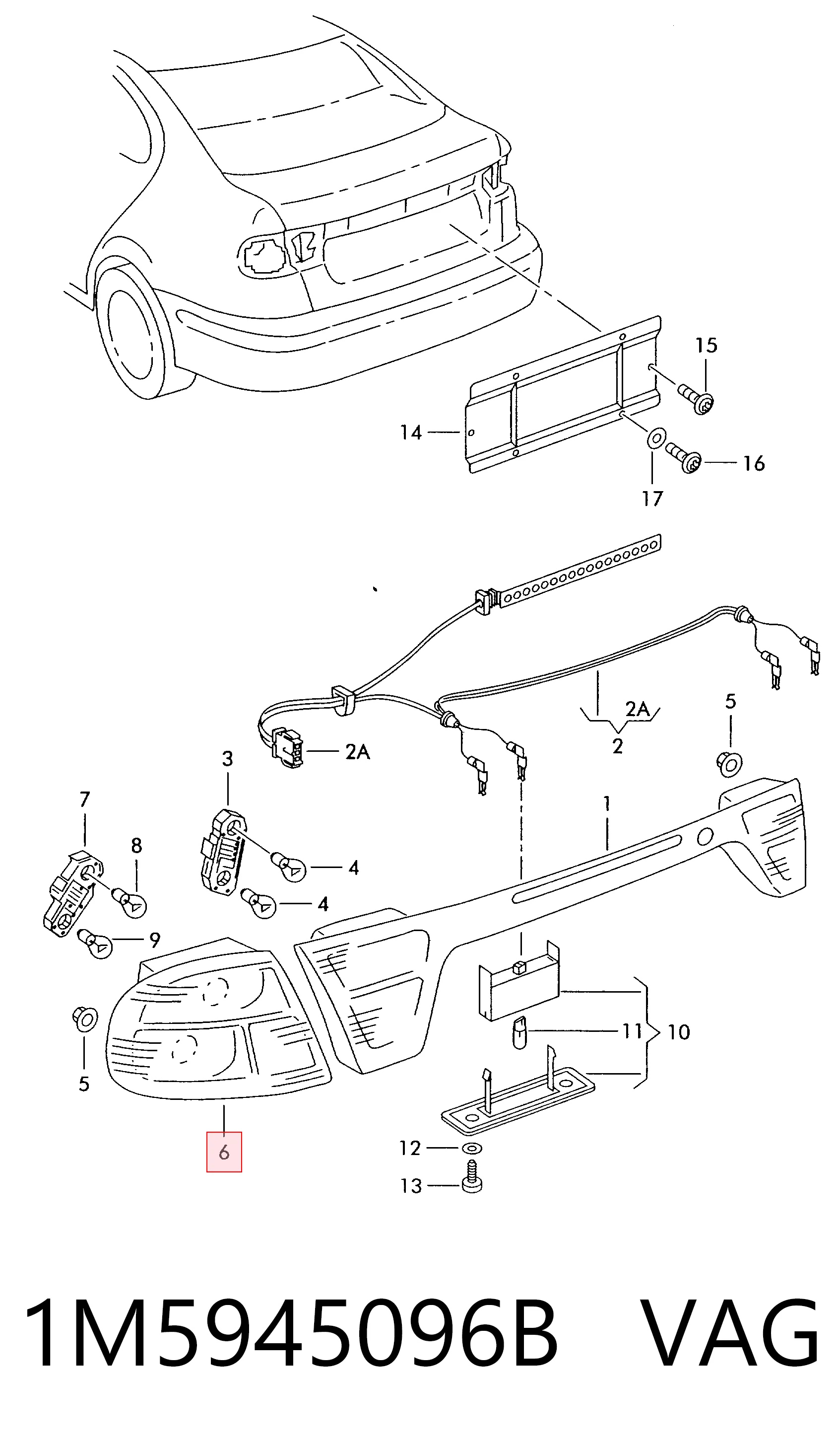 Lampa zespolona tylna prawa do Seat Toledo II 1M2