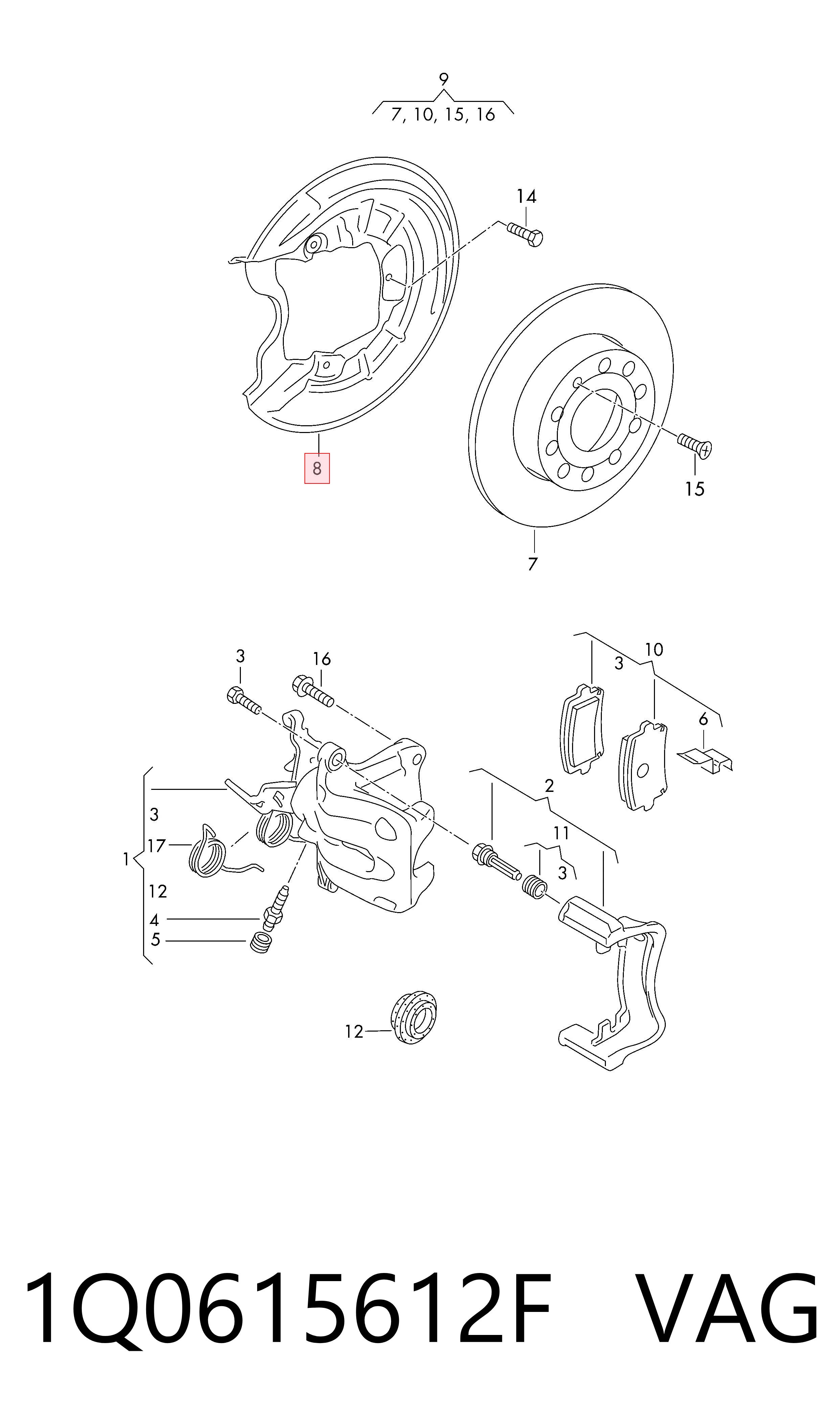 1Q0615612F VAG
