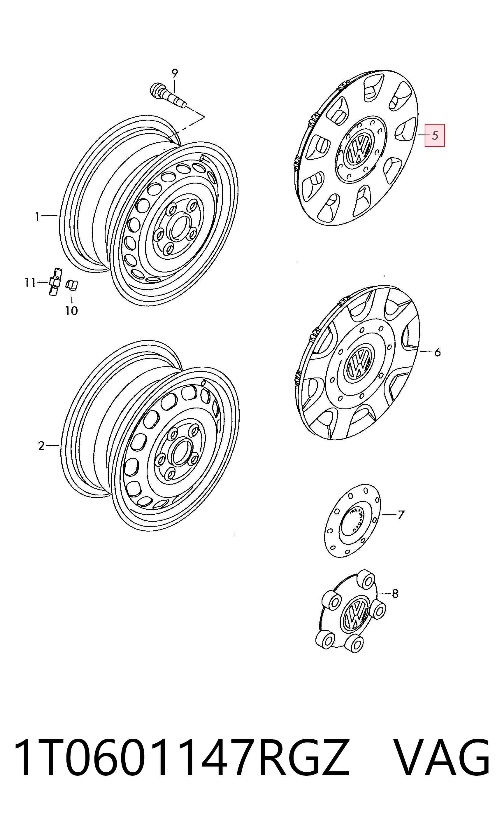 1T0601147RGZ VAG