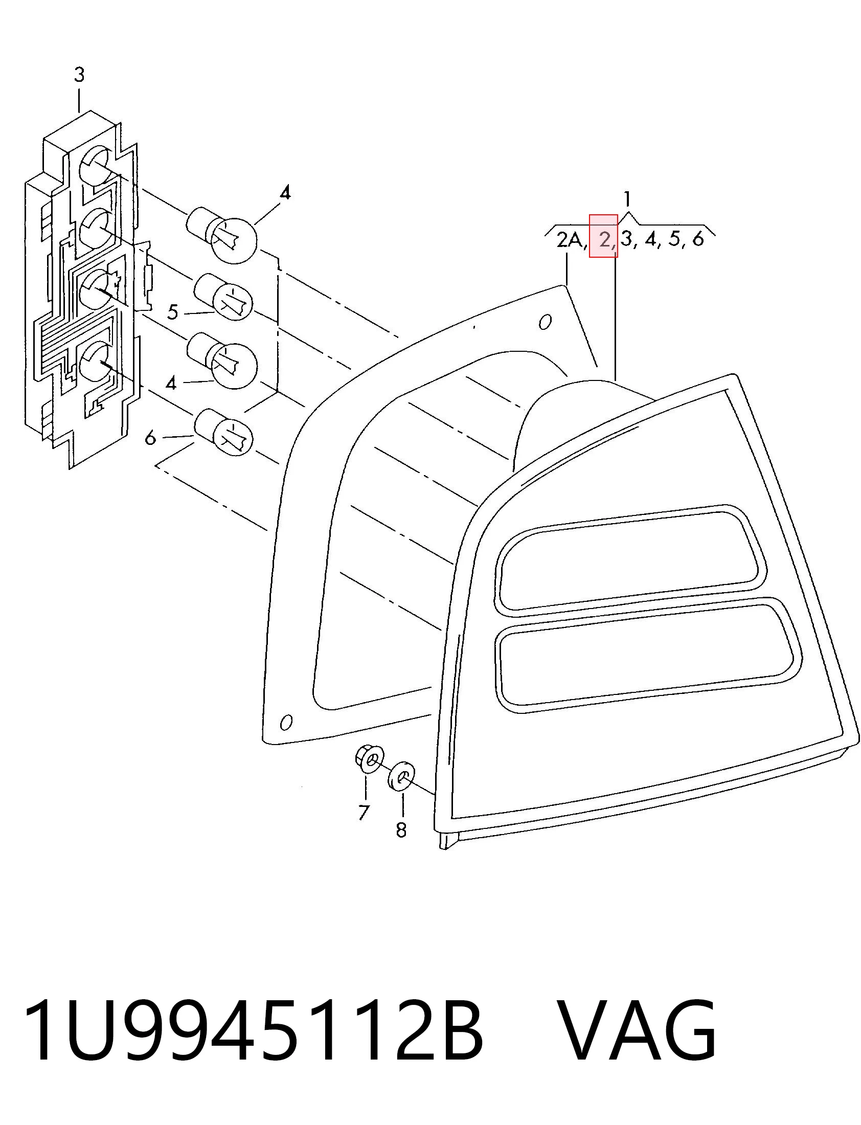  Lampa zespolona tylna prawa Skoda Octavia 