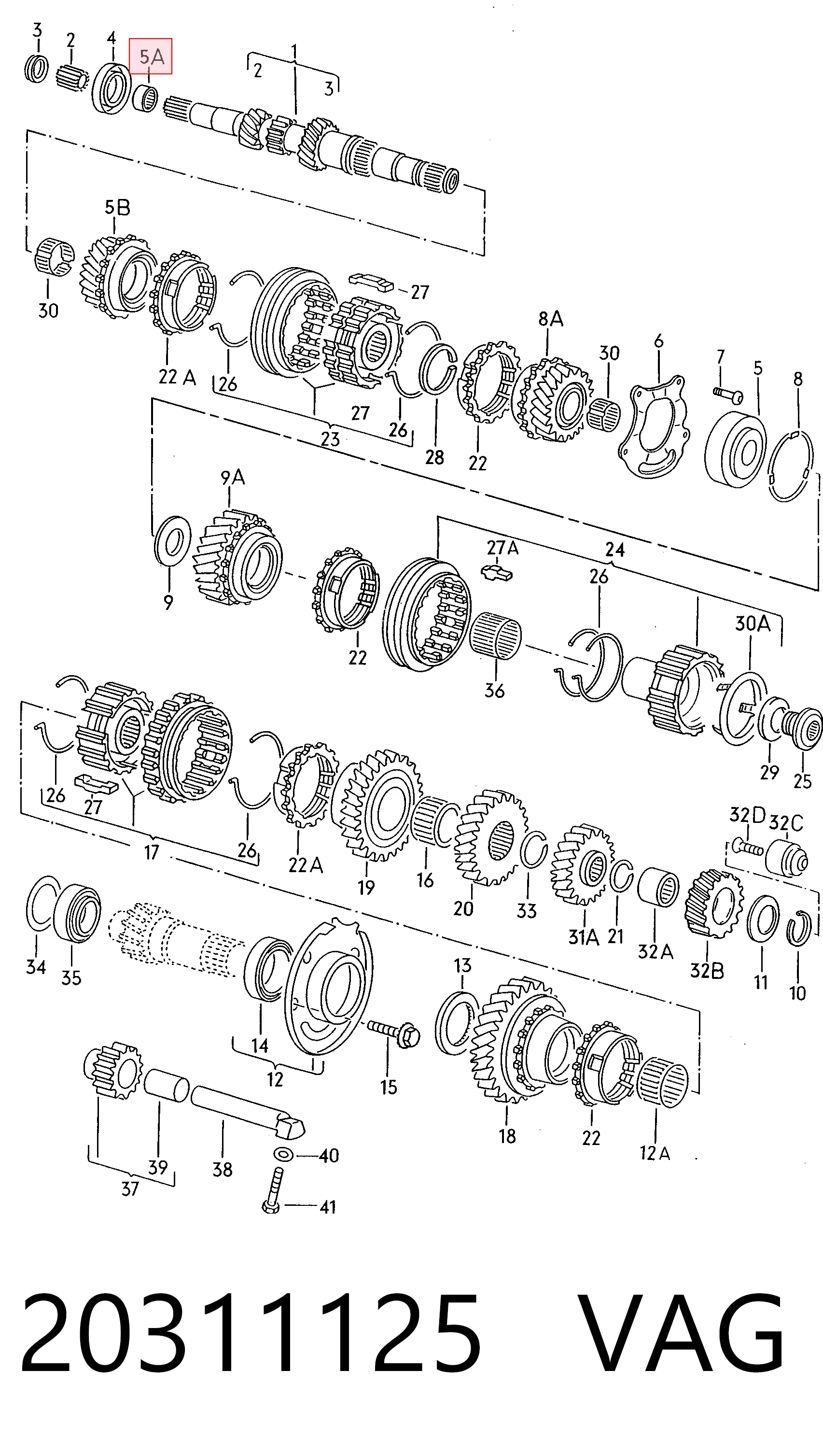 Kupić Łożysko wału sprzęgłowego skrzyni biegów Volkswagen Polo III 6KV2 w dobrej cenie