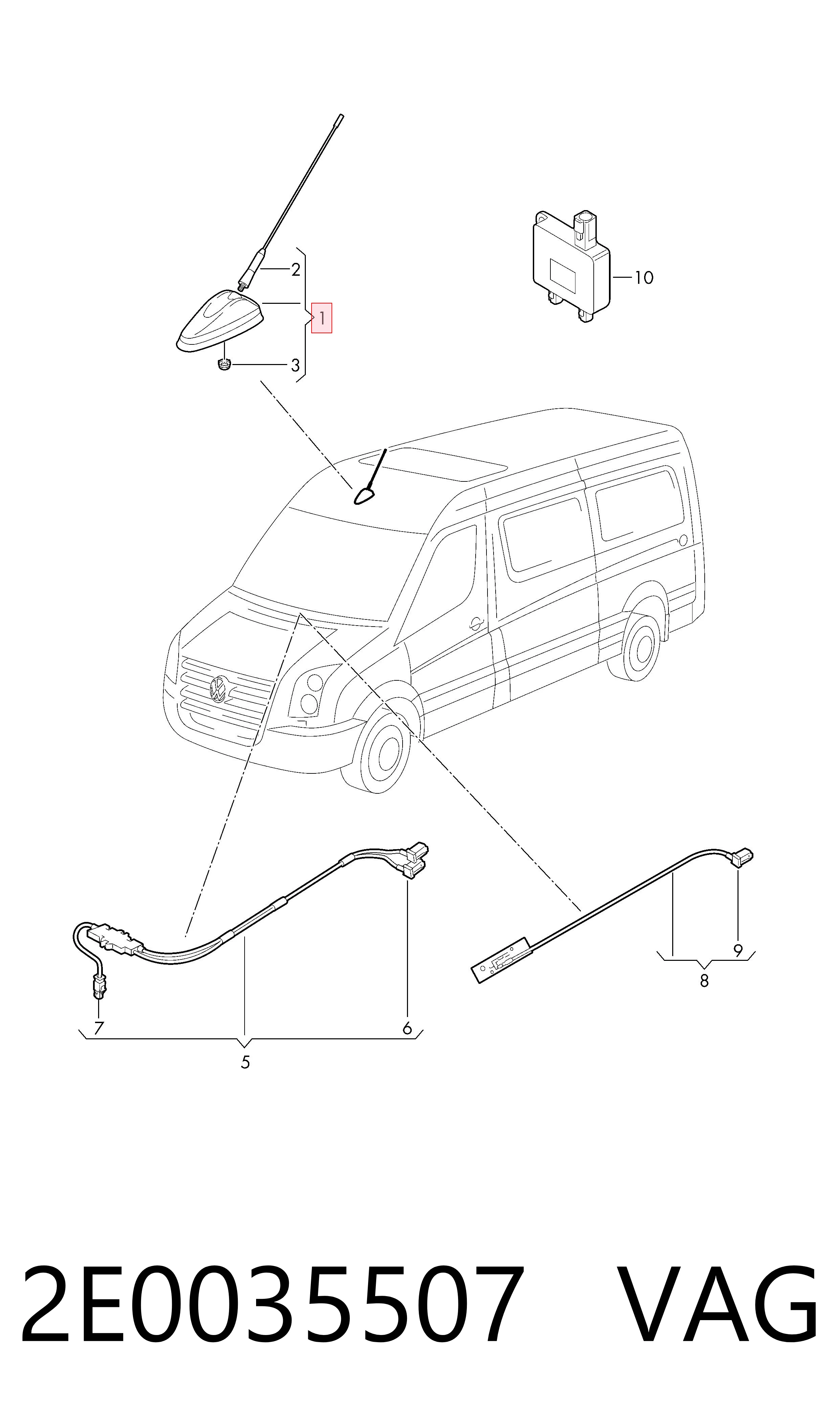 Antena Mercedes Sprinter II 3,5-t awangarda (906) (2006 - 2020) cena, od 88,24 USD