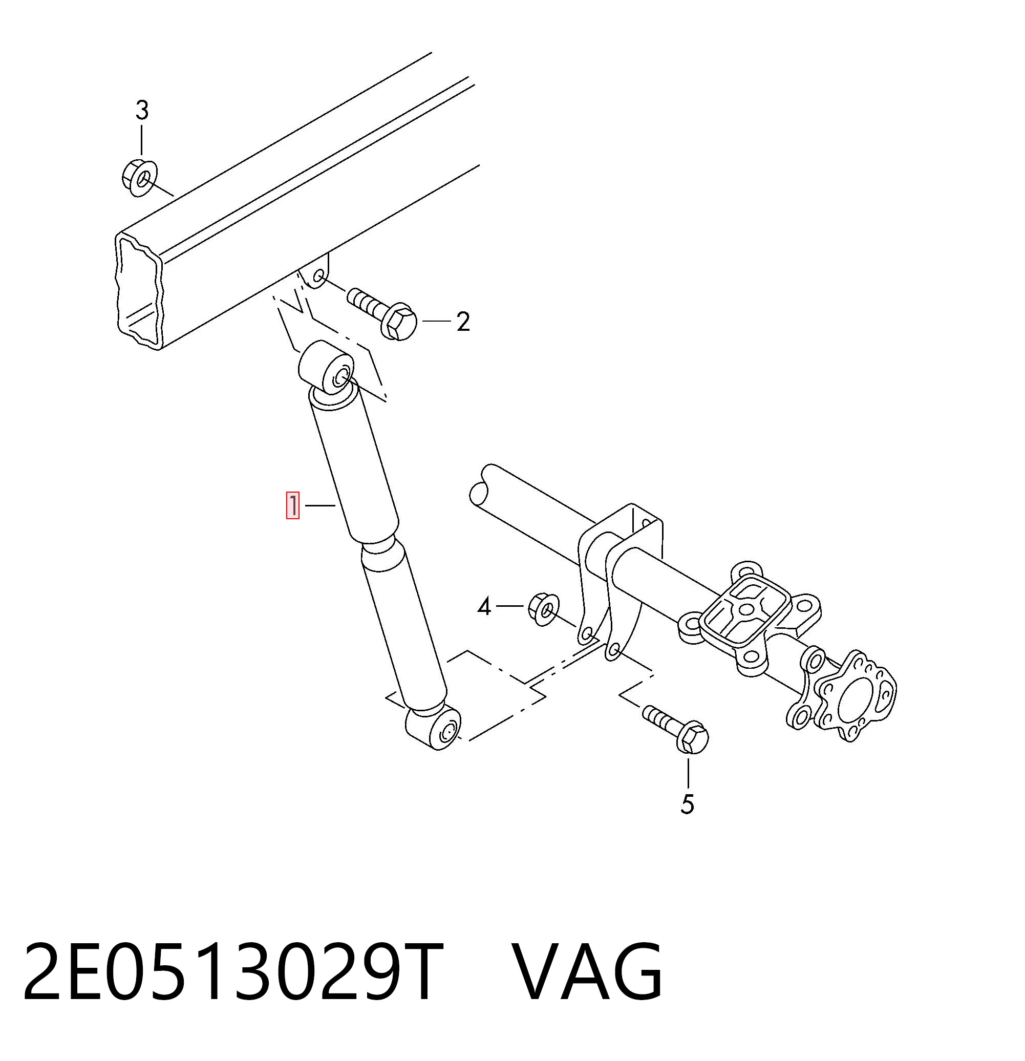 2E0513029T VAG Amortyzator tylny