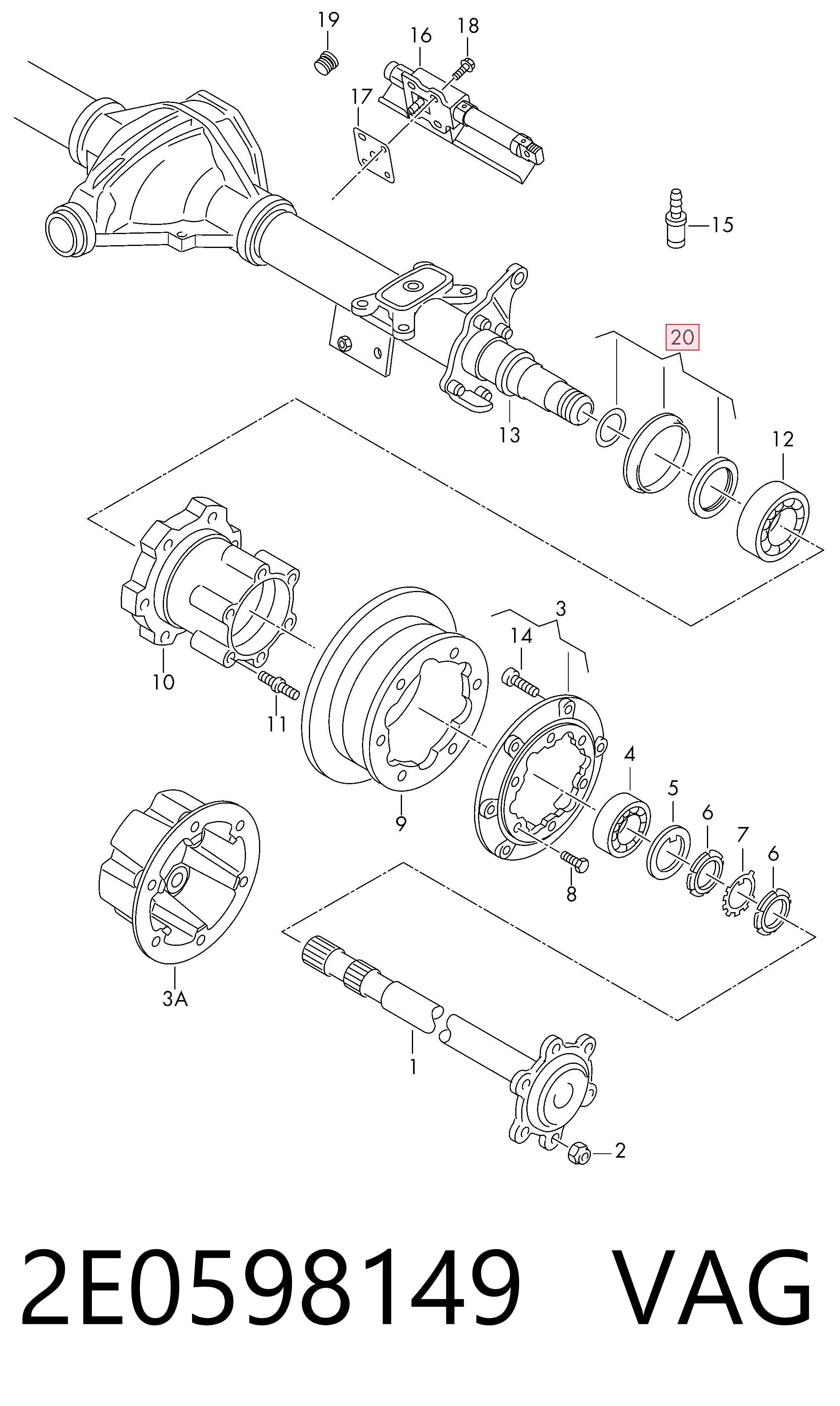 Pierścień ABS 2E0598149 VAG