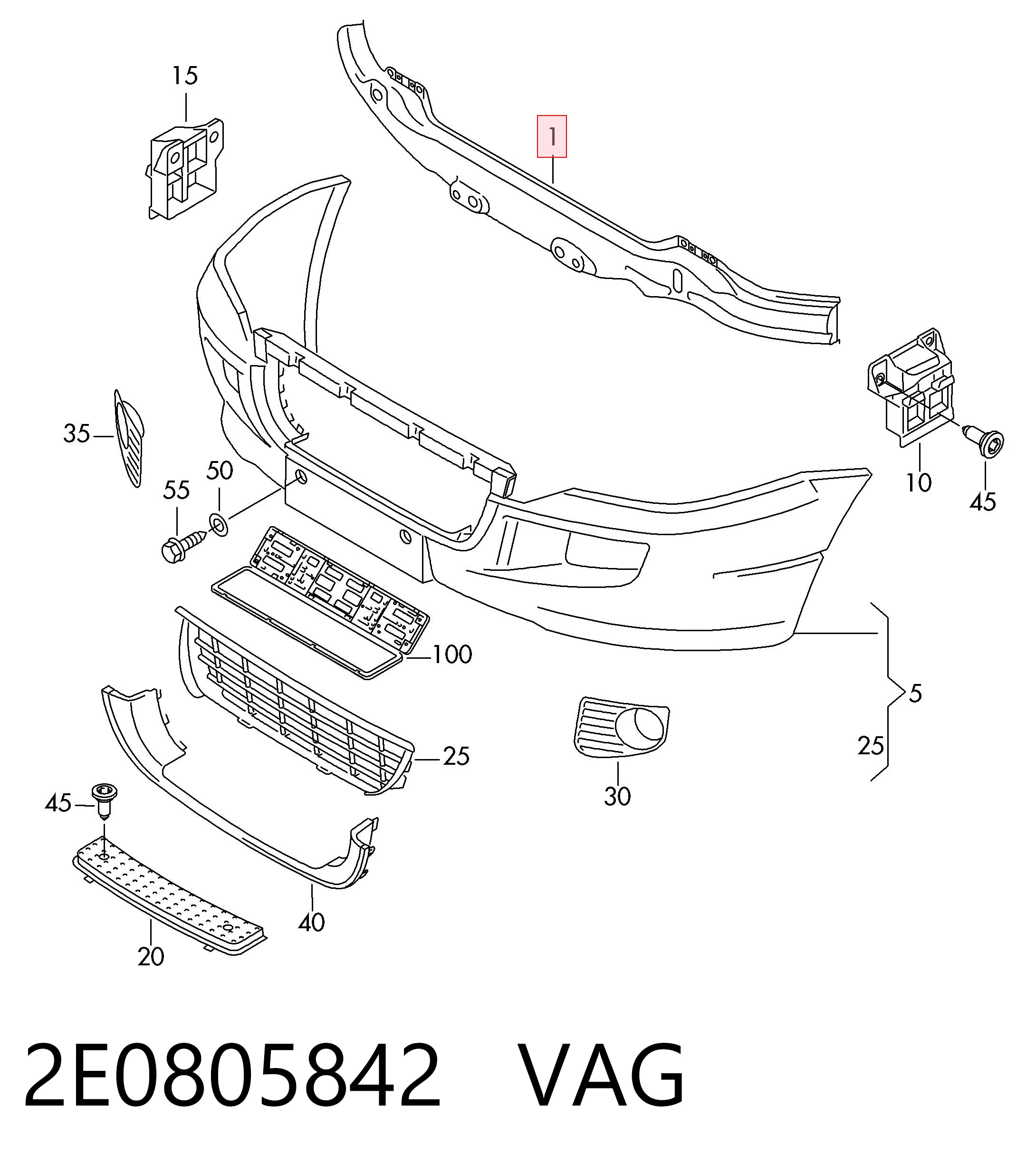 Wzmocnienie zderzaka przedniego Mercedes Sprinter II 3-t