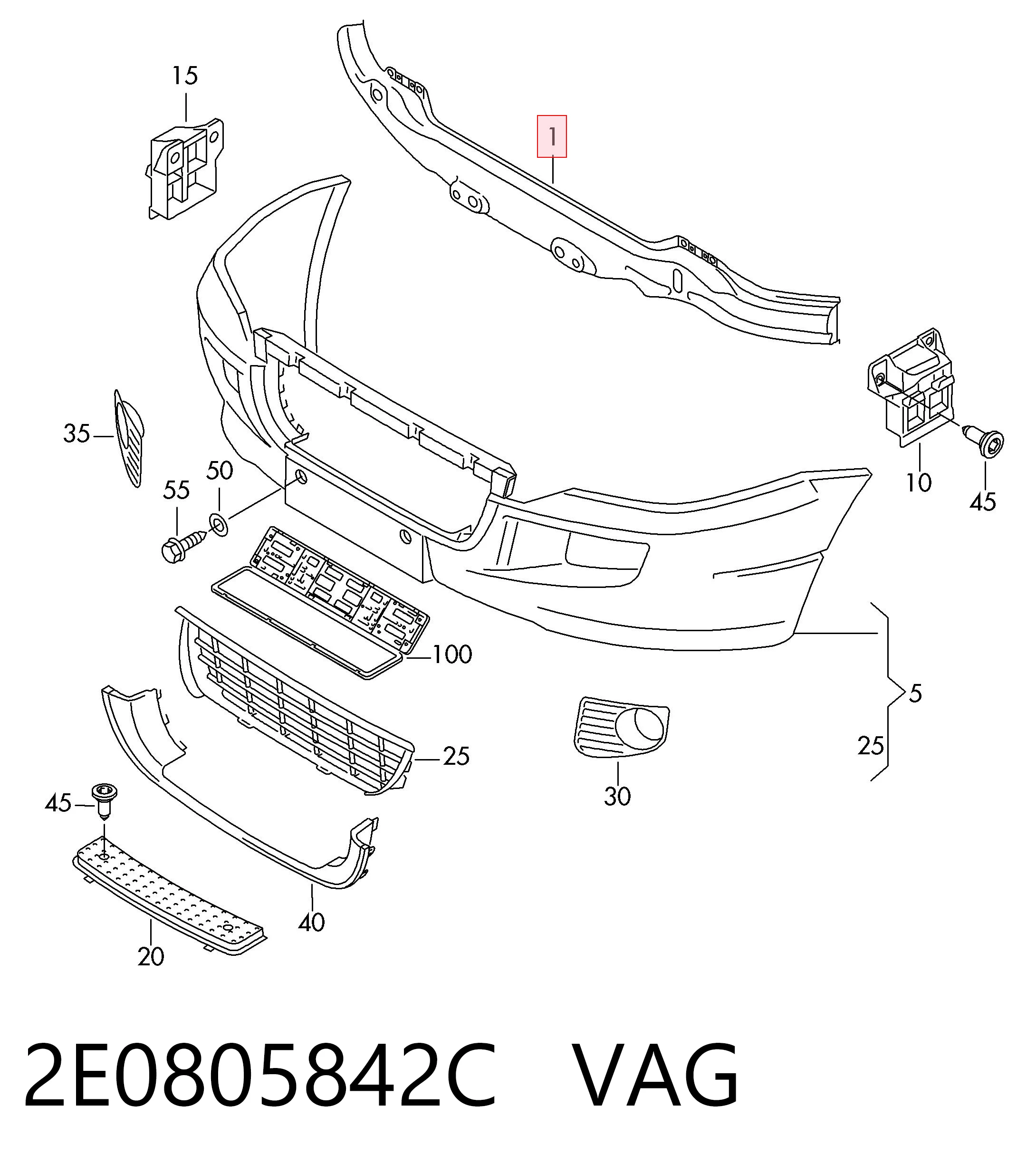 Wzmocnienie zderzaka przedniego do Mercedes Sprinter II 3-t 906