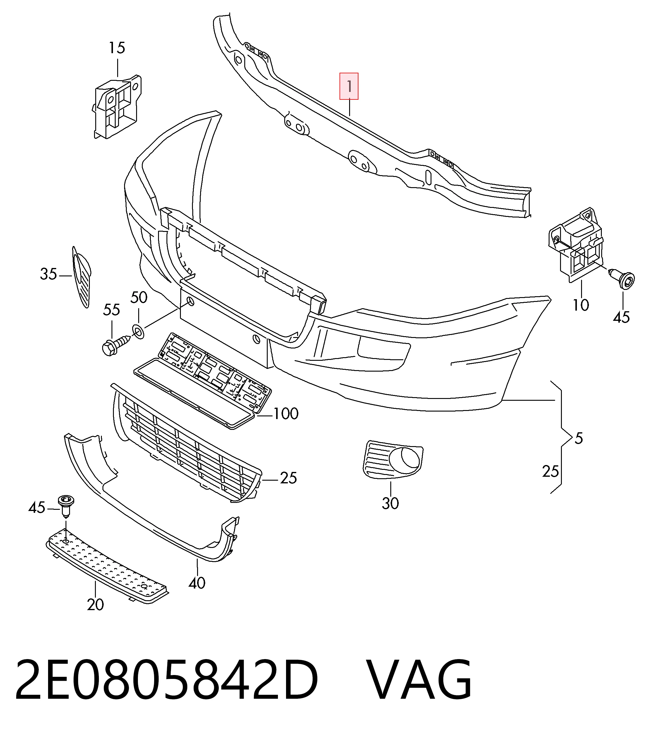 Wzmocnienie zderzaka przedniego Mercedes Sprinter II 3-t autobus (906) (2006 - 2019) cena, od 114,36 USD