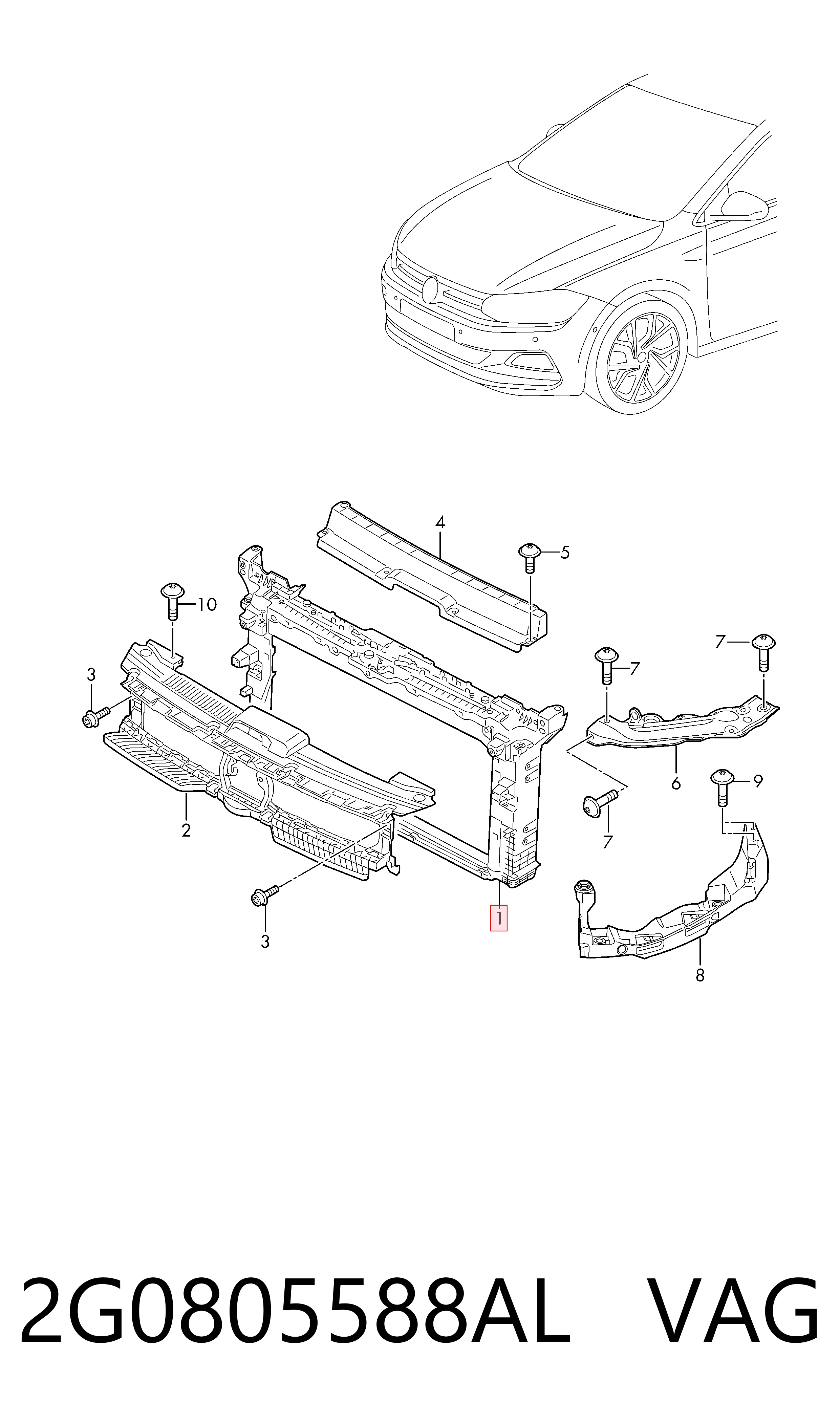  do Volkswagen Polo VI (AW1, BZ1, AE1)