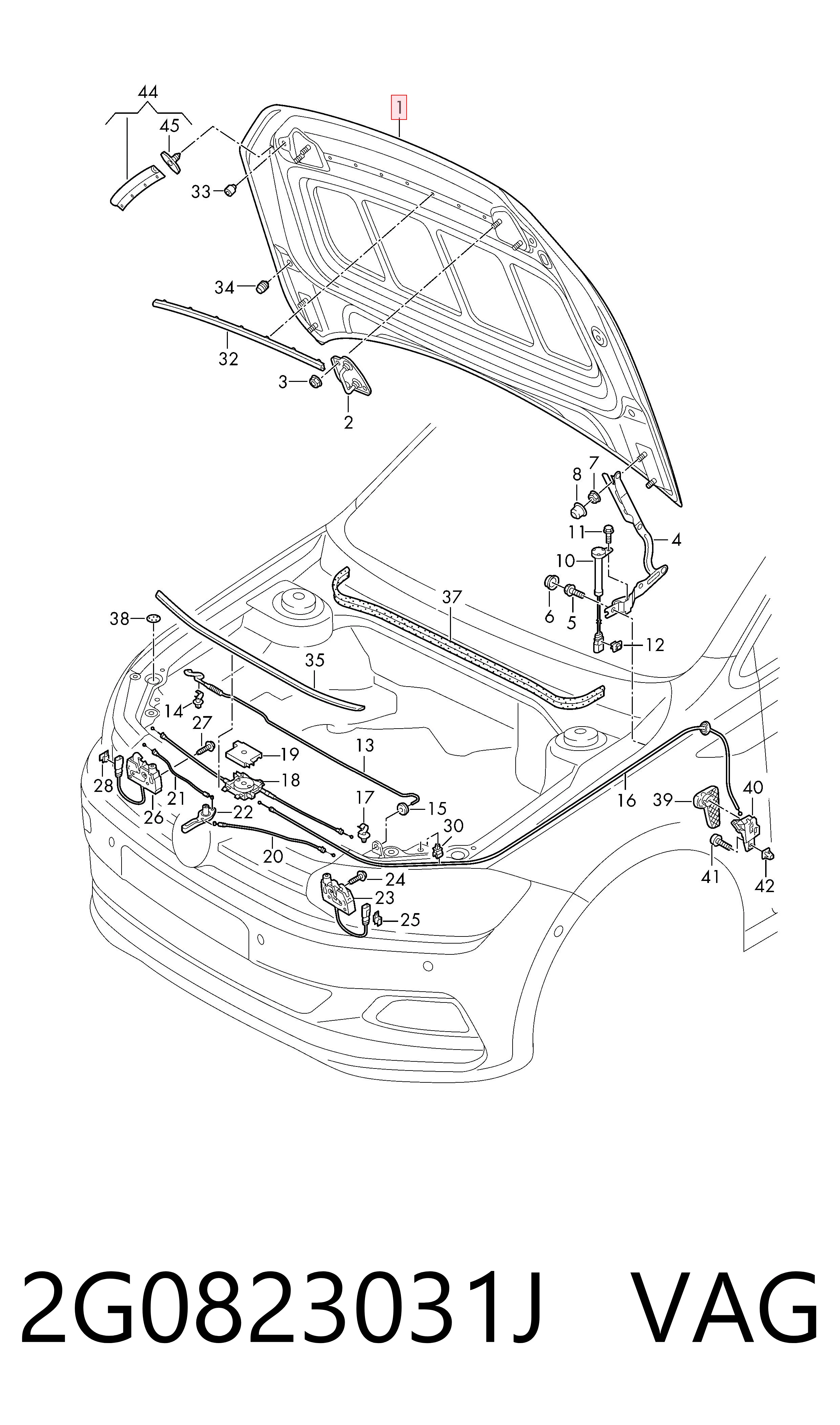 Maska silnika Volkswagen Polo VI hatchback (AW1, BZ1, AE1) (2017 - 2026) cena, od 221,29 USD