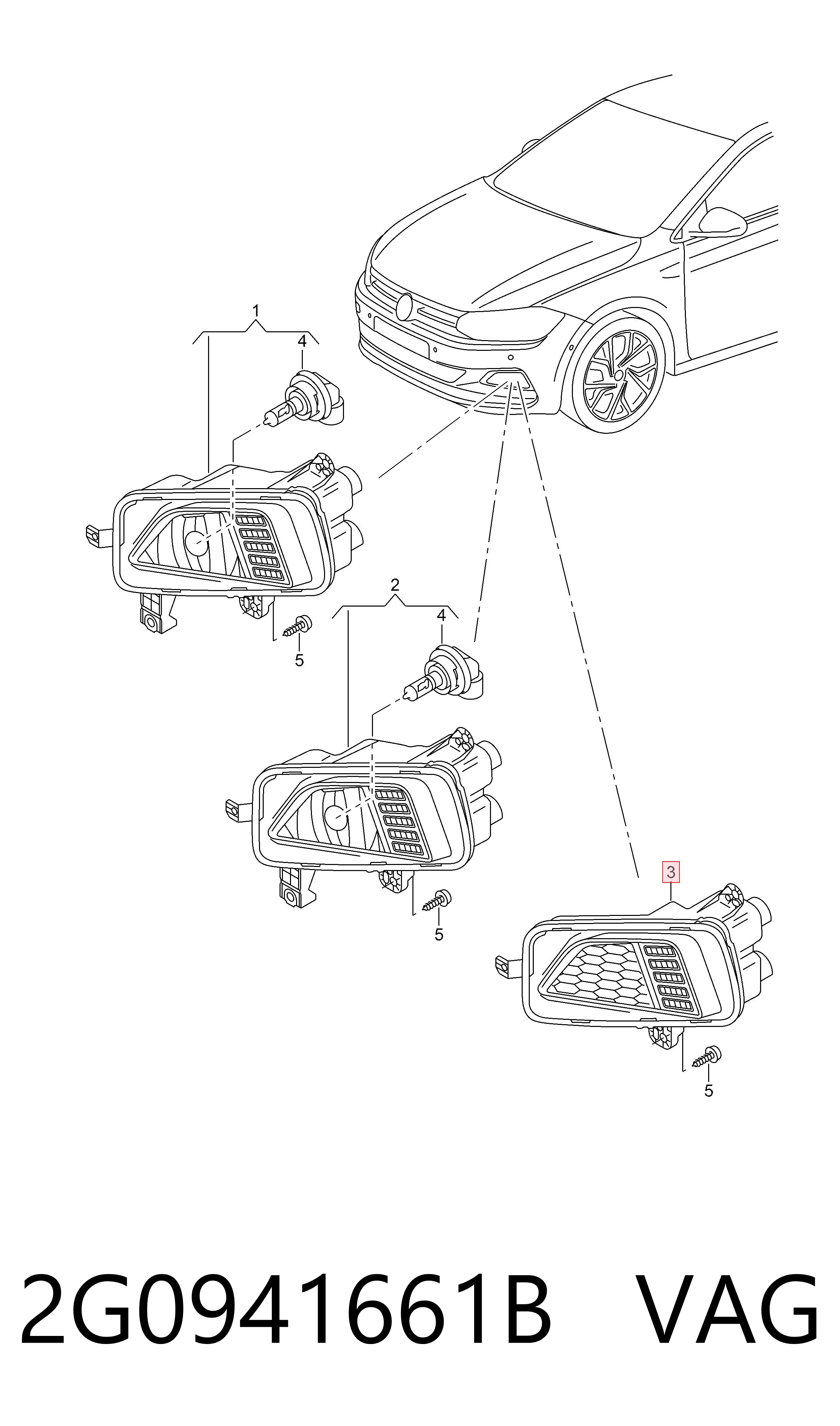 Lampa przeciwmgielna lewa Volkswagen Polo VI