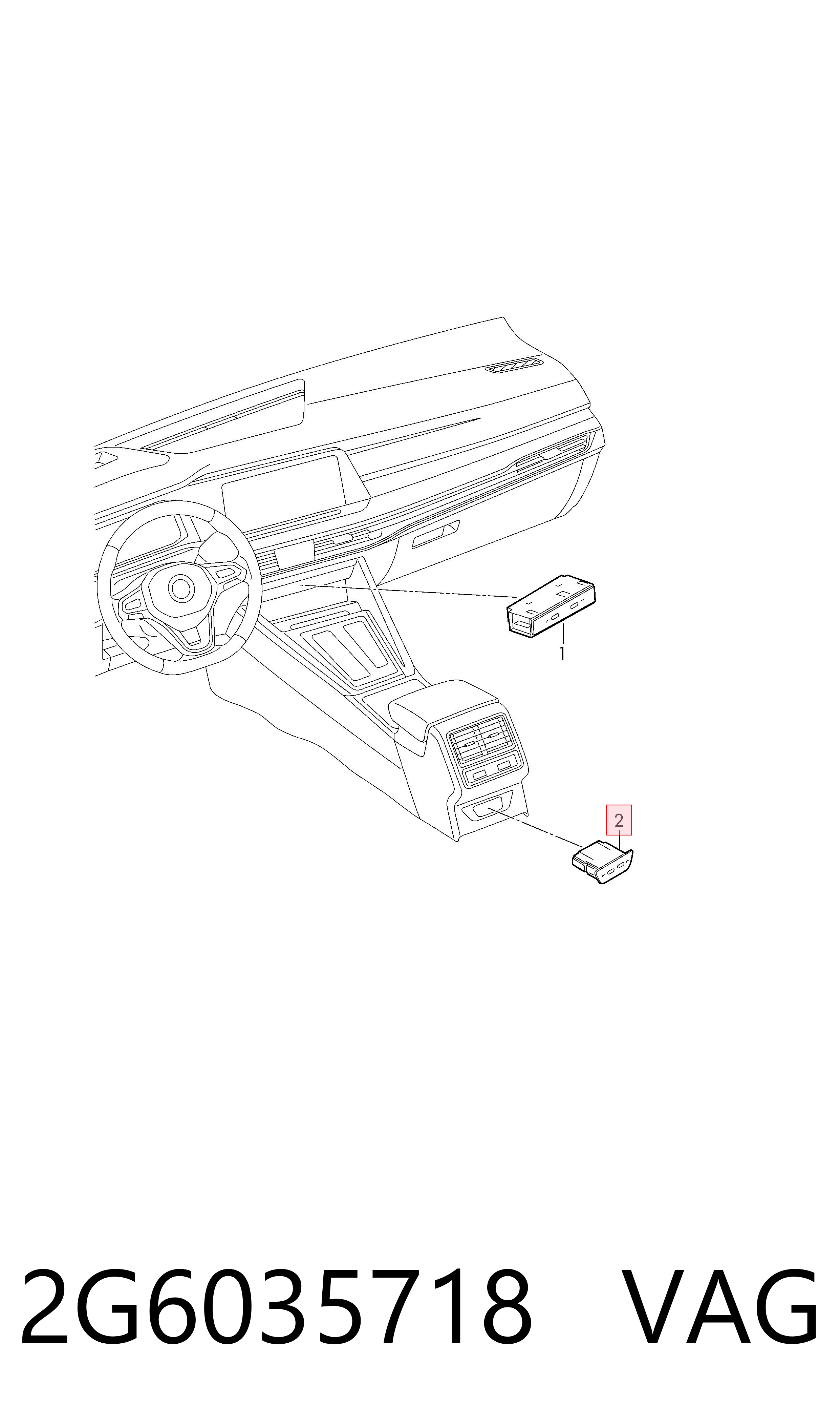 2G6035718 VAG Rozgałęźnik USB