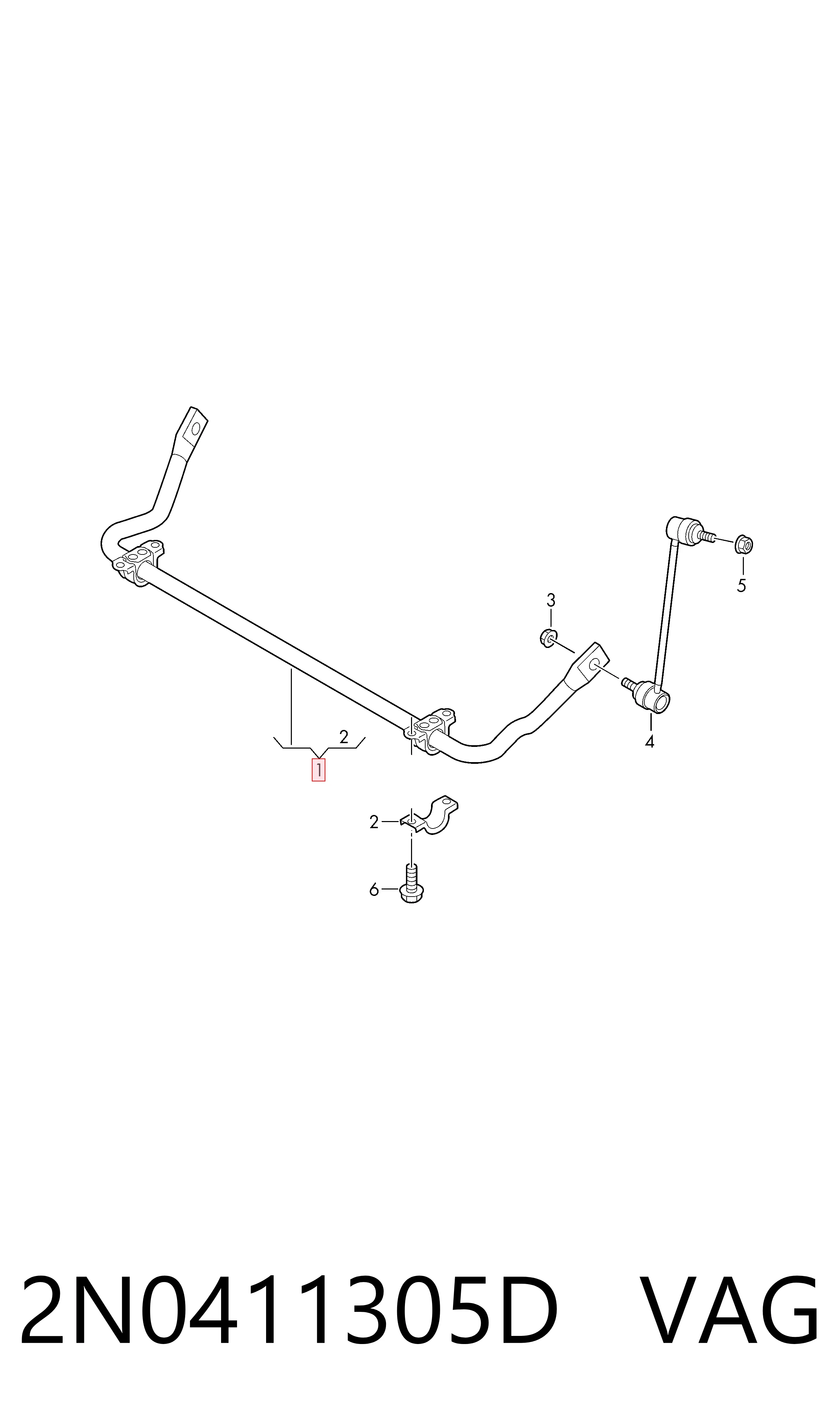 2N0411305D VAG Stabilizator przedni
