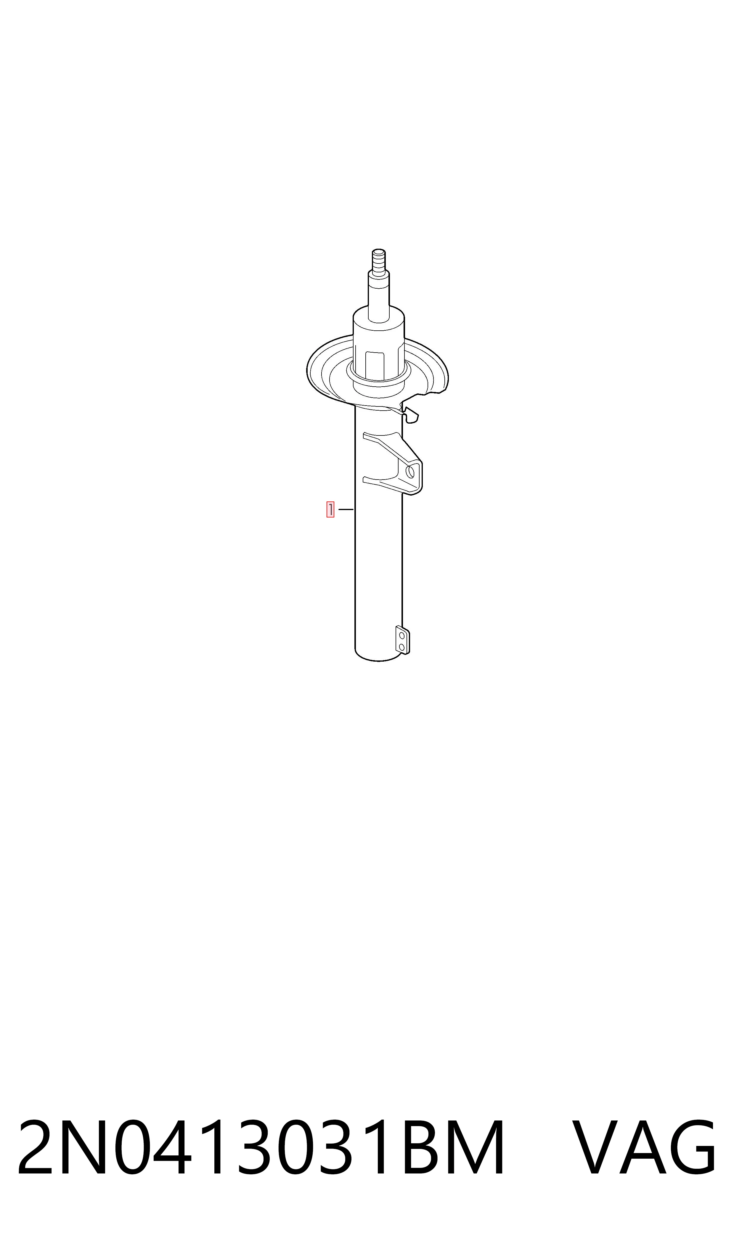 2N0413031BM VAG Amortyzator przedni