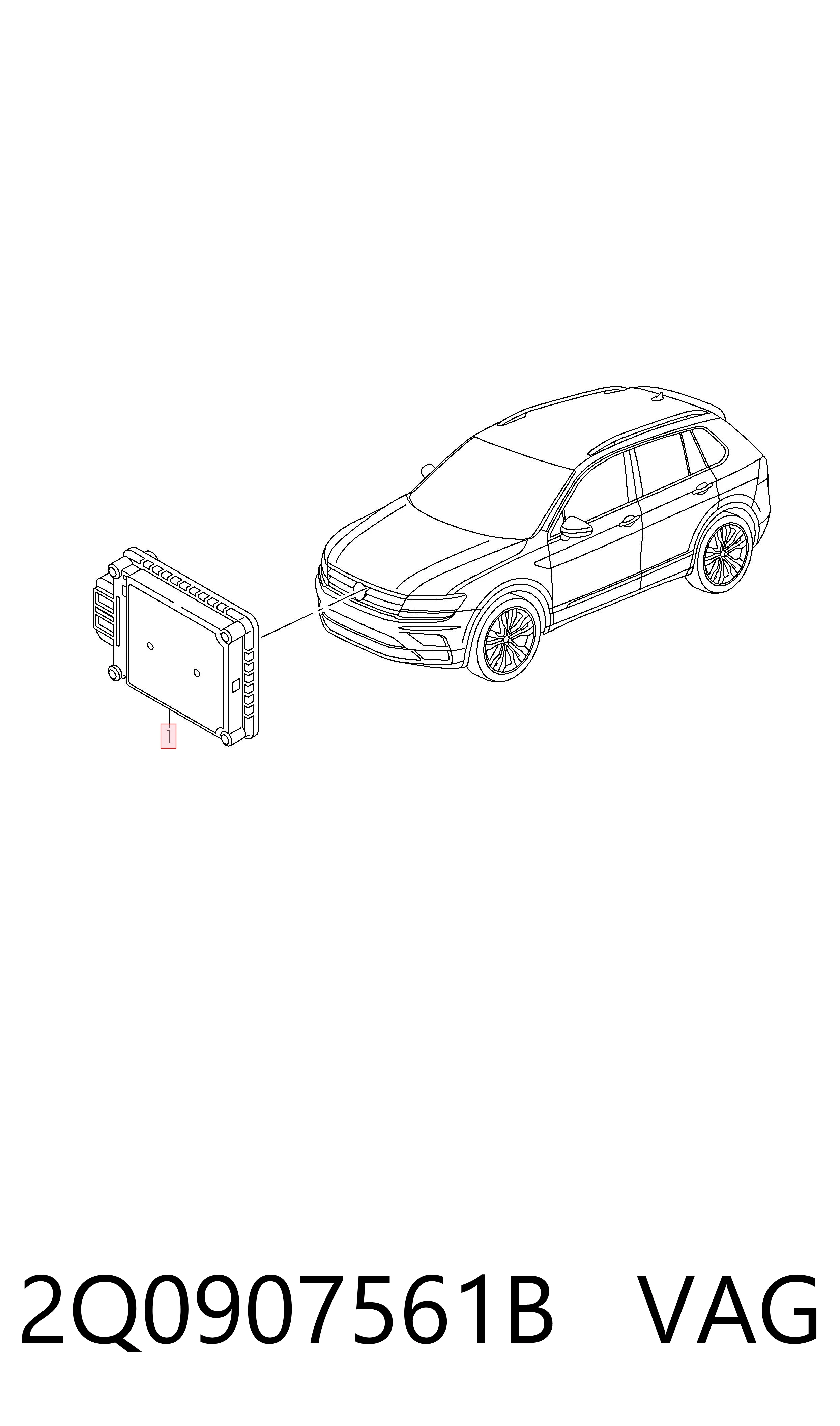 Sterownik tempomatu VAG 2Q0907561B cena, od 326,89 USD