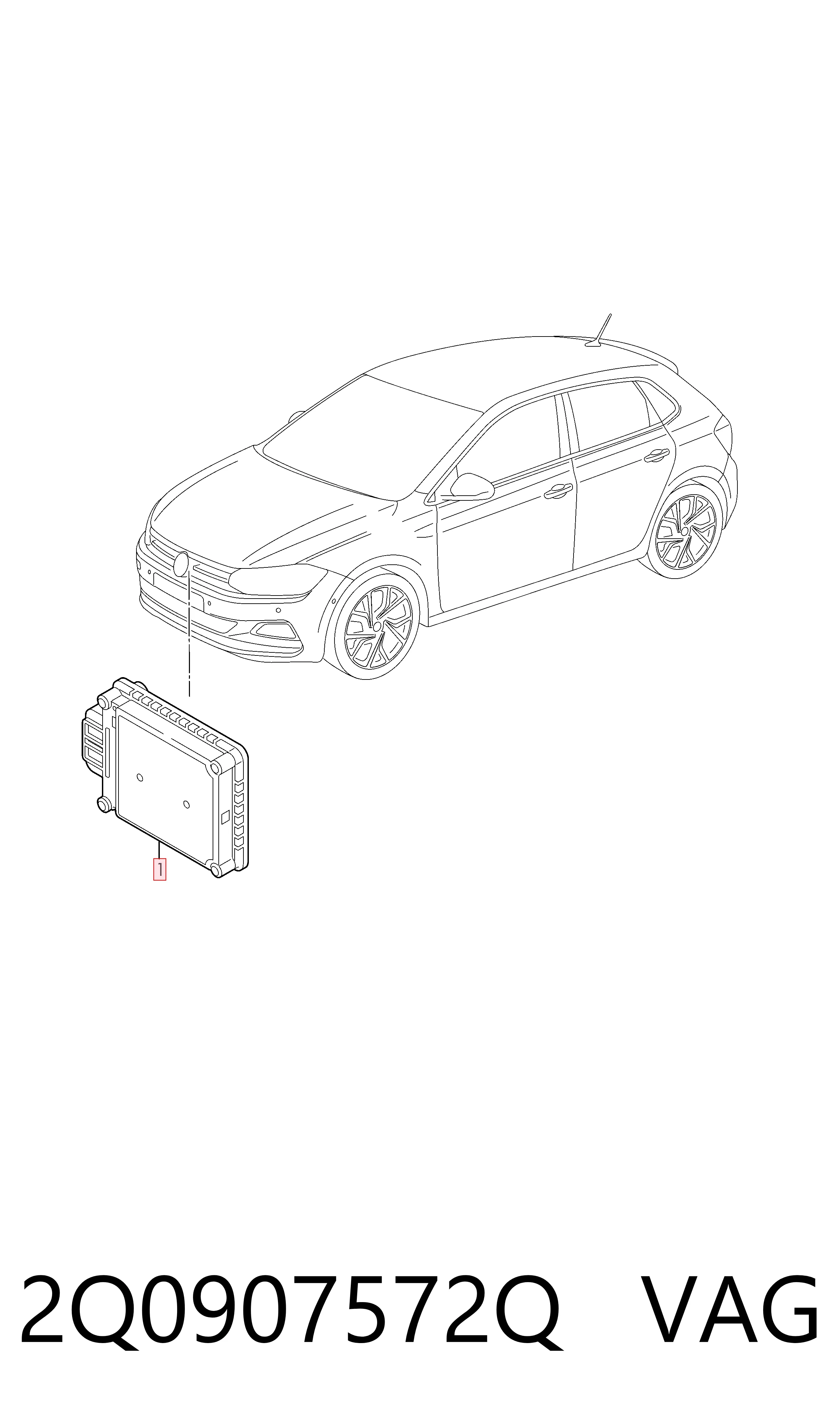 2Q0907572Q VAG Sterownik tempomatu