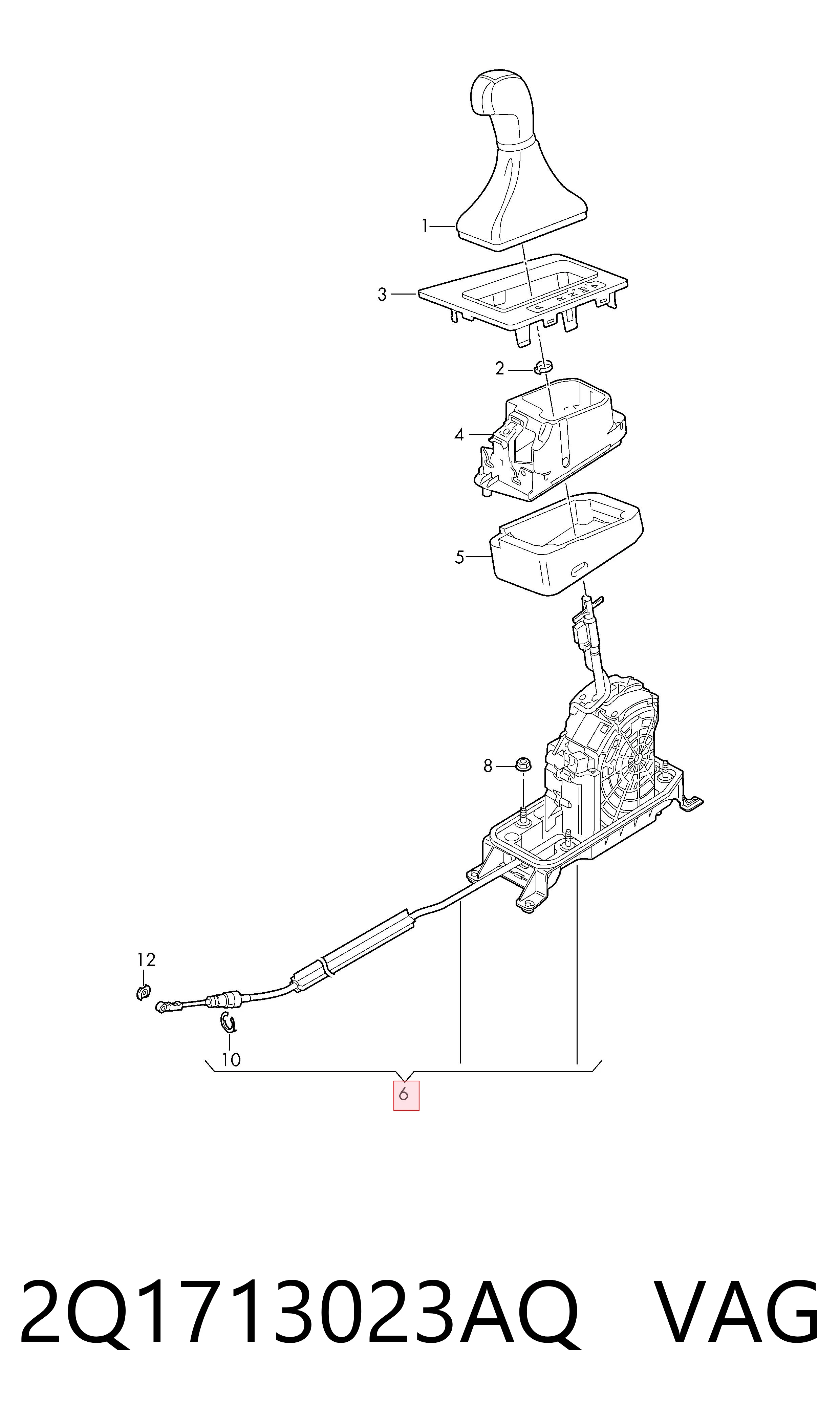 Mechanizm zmiany biegów (cięgno) Seat Ibiza V hatchback (KJ1, KJG) (2017 - 2026) cena, od 838,24 USD