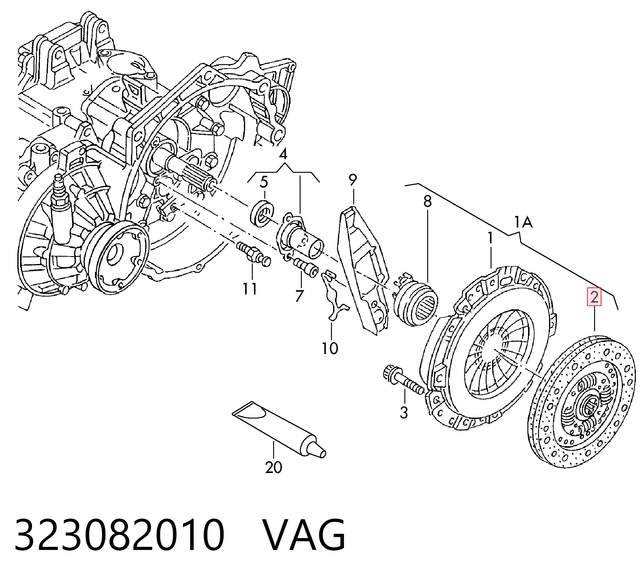 Tarcza sprzęgła do Volkswagen Passat B7 362