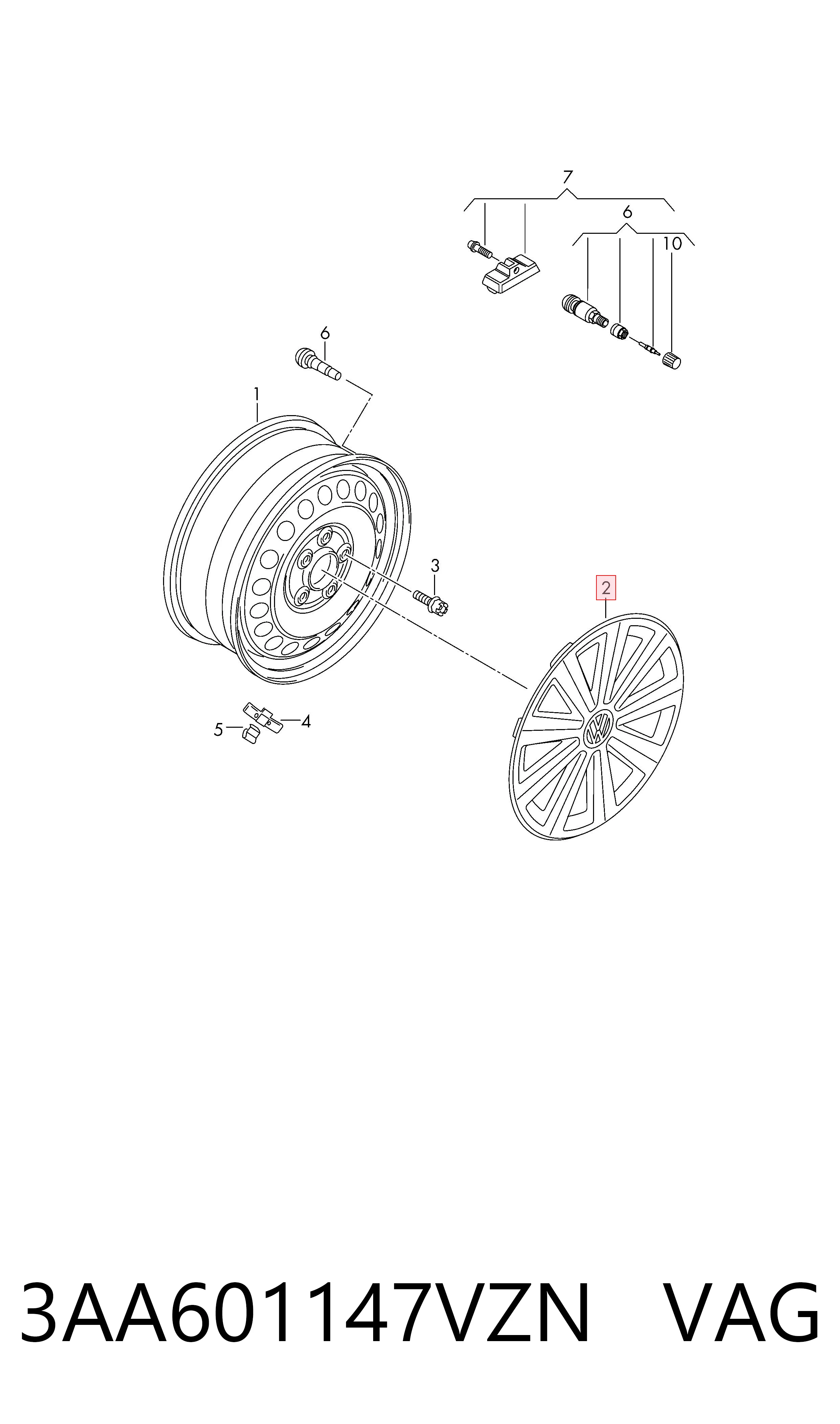 3AA601147VZN VAG