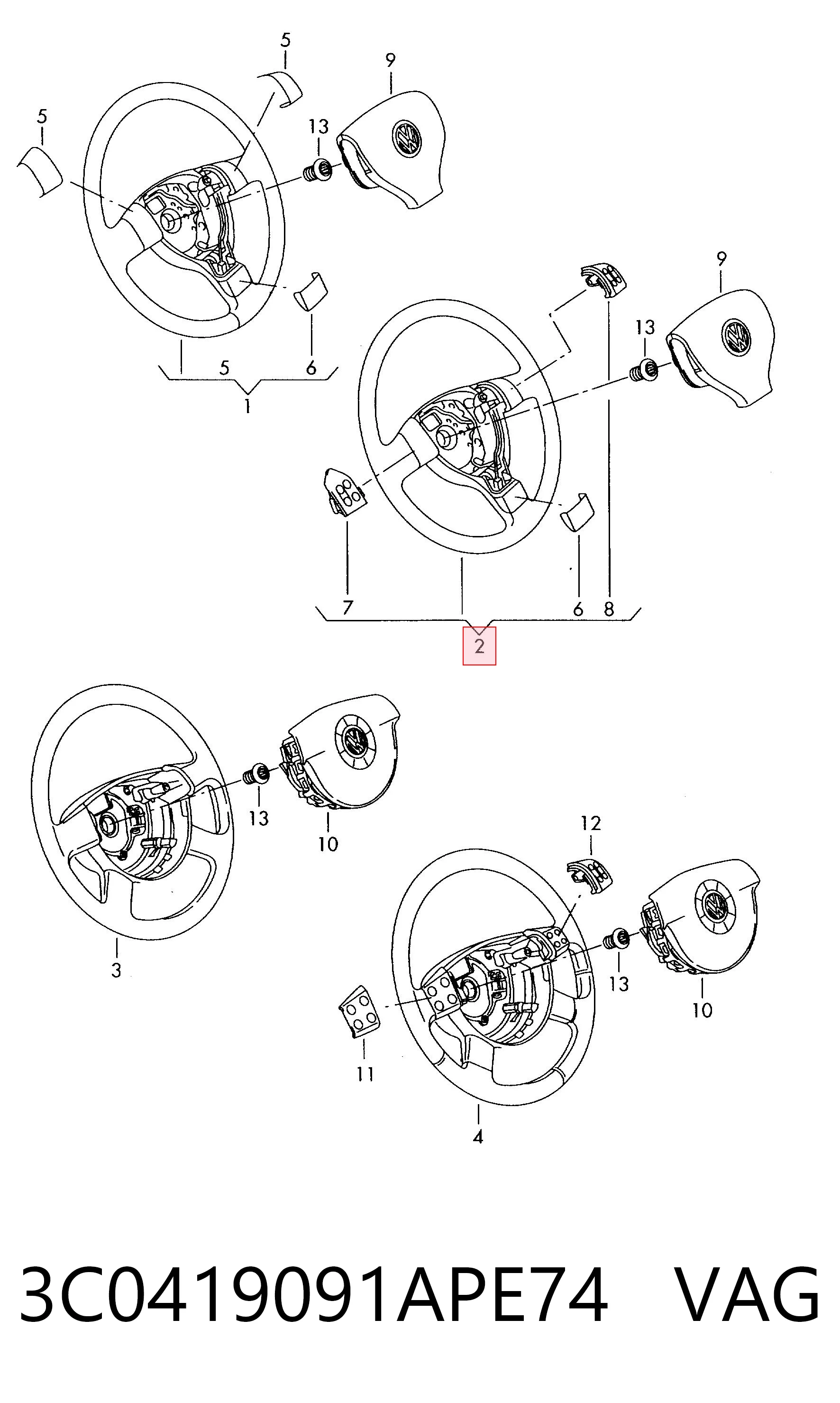 Do koszyka Kierownica Volkswagen Jetta V 1K2