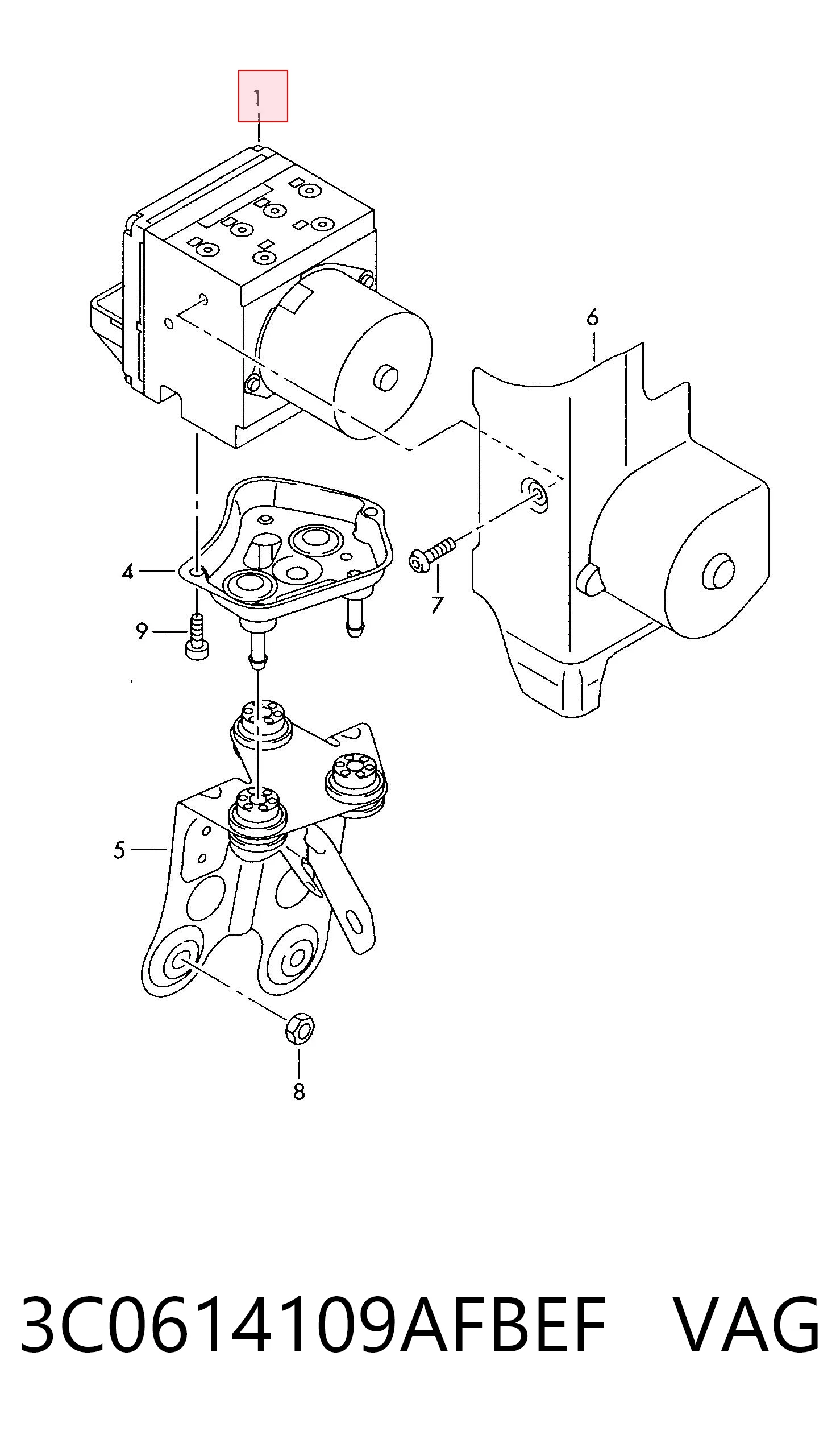 Sterownik ABS  hydrauliczny do Volkswagen Passat B7 362