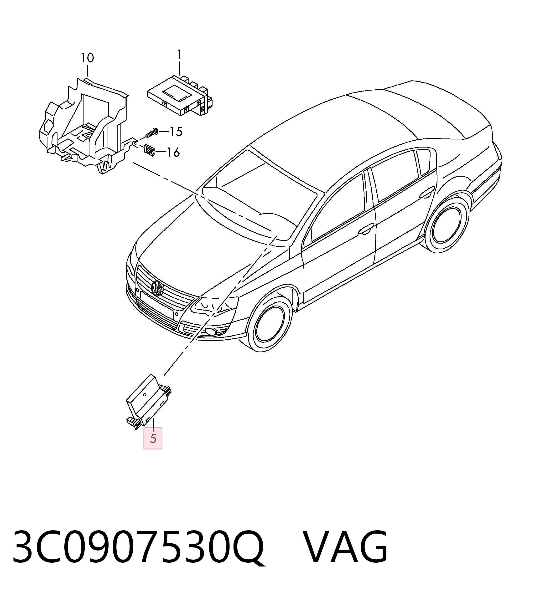 3C0907530Q VAG Moduł "Interfejs diagnostyczny"