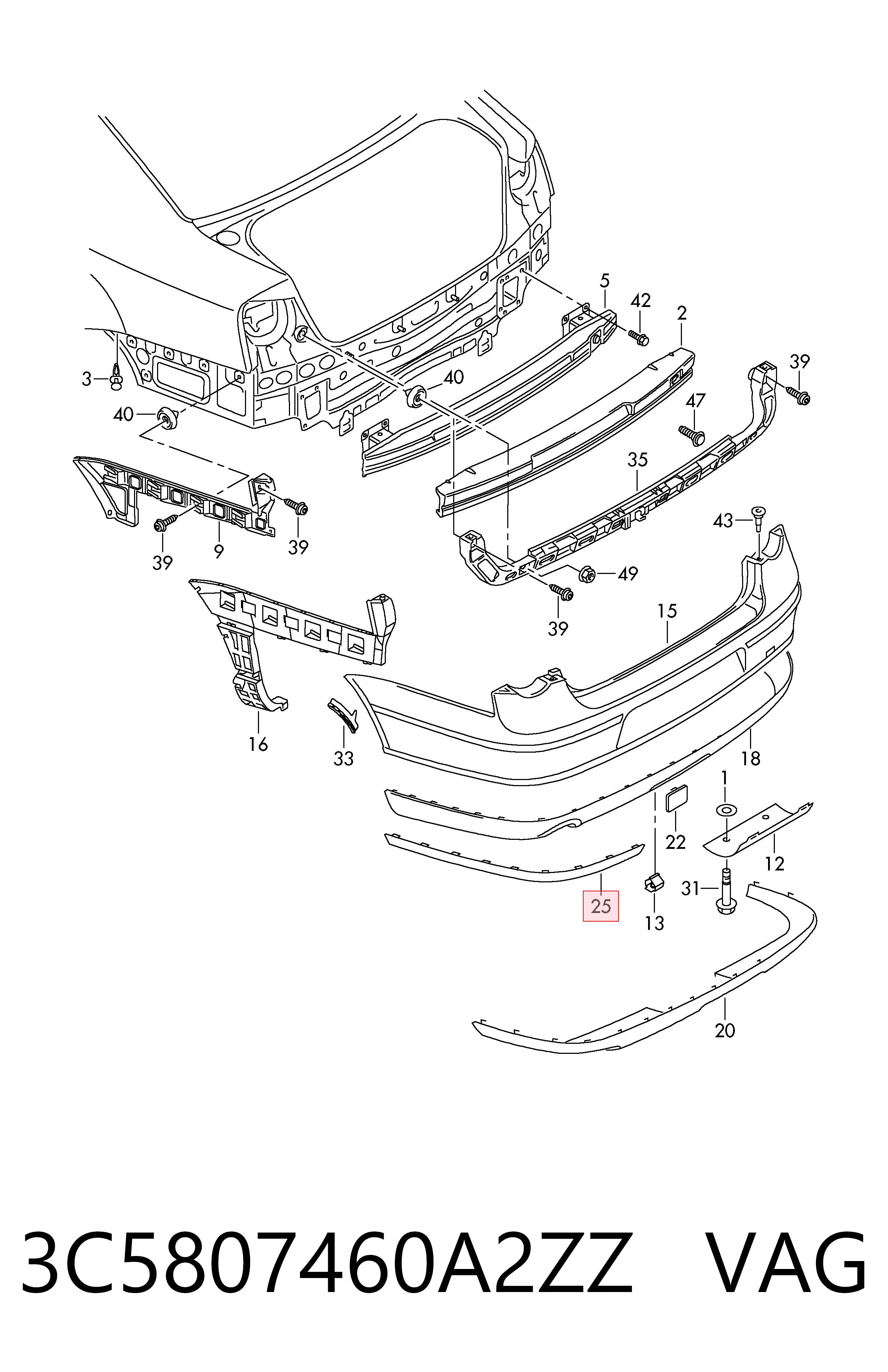 3C5807460A2ZZ VAG