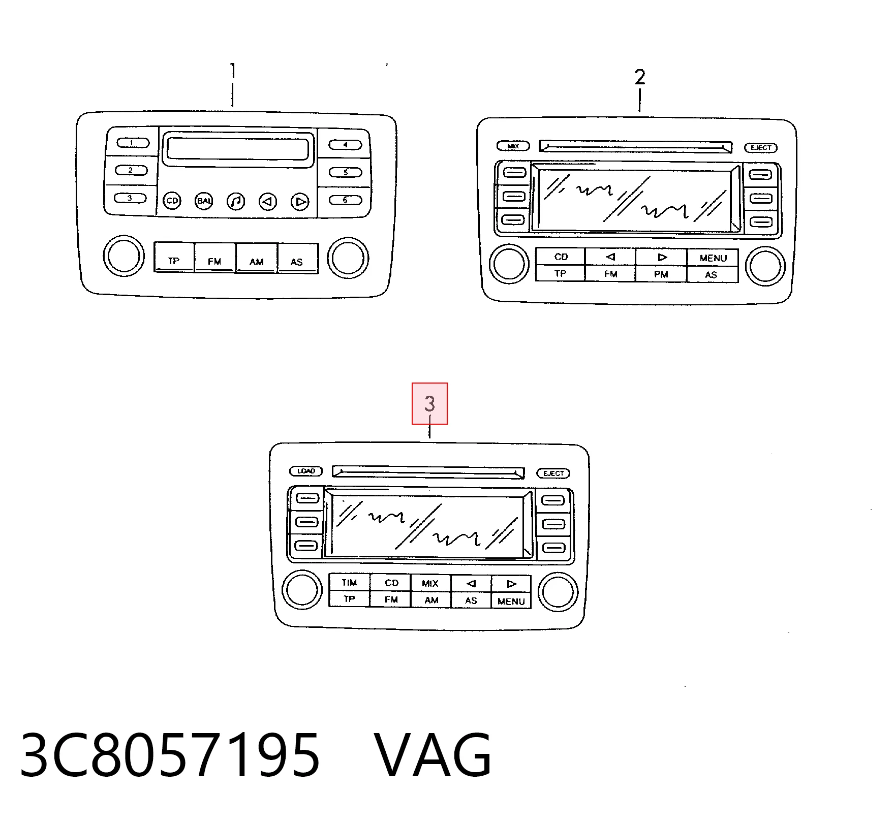 Radioodtwarzacz (radio AM/FM) do Volkswagen Polo V 6R1, 6C1