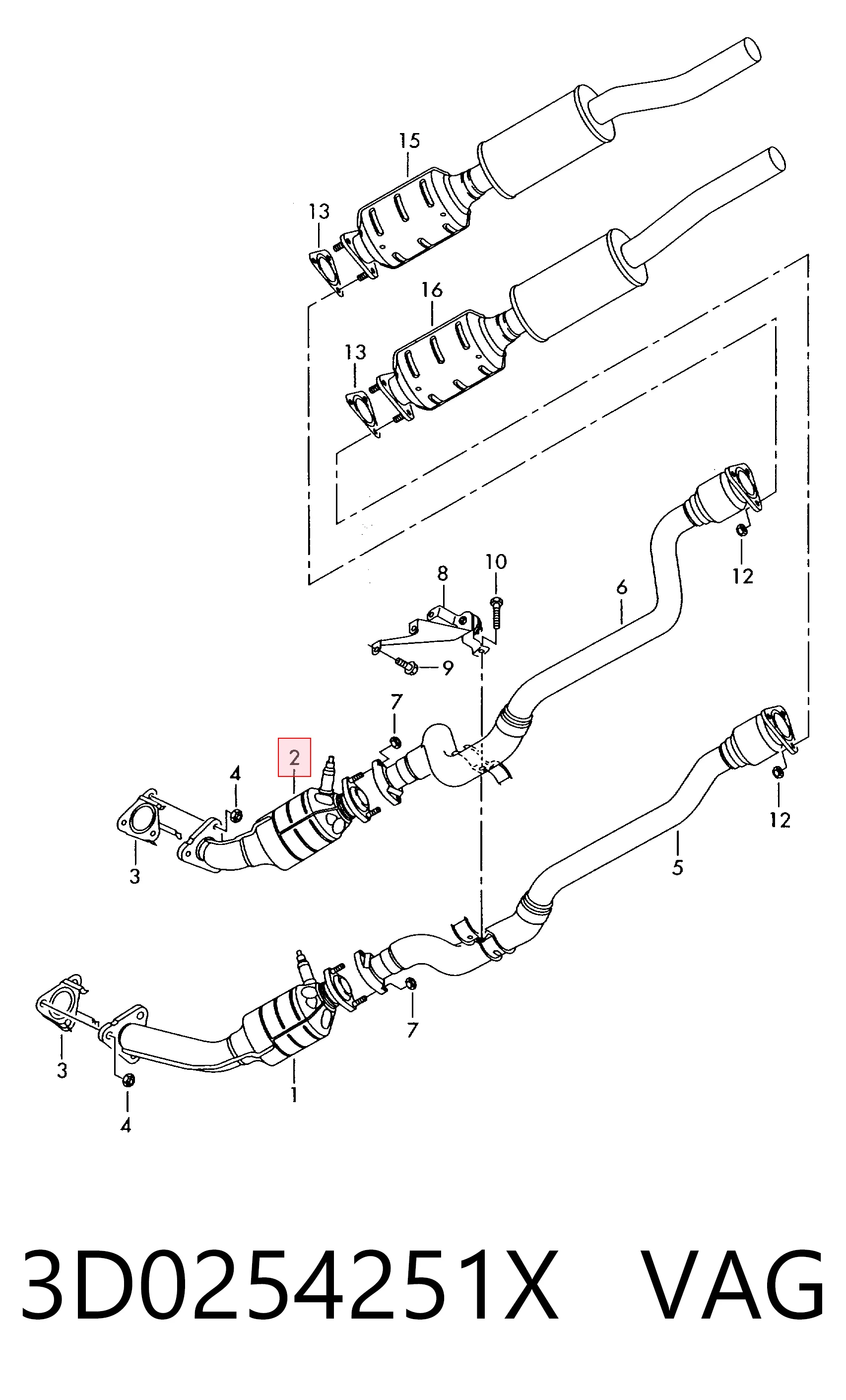 Kupić Konwerter-katalizator Volkswagen Phaeton I 3D1, 3D2, 3D3, 3D4, 3D6, 3D7, 3D8, 3D9 w dobrej cenie