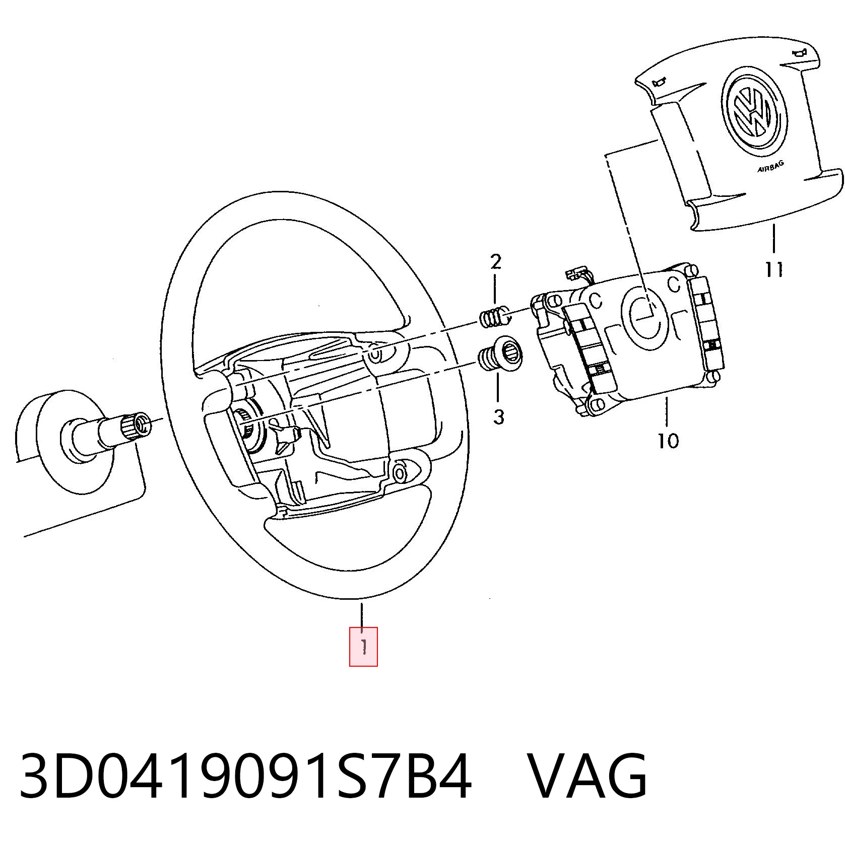 Kierownica do Volkswagen Touareg I 7LA, 7L6, 7L7