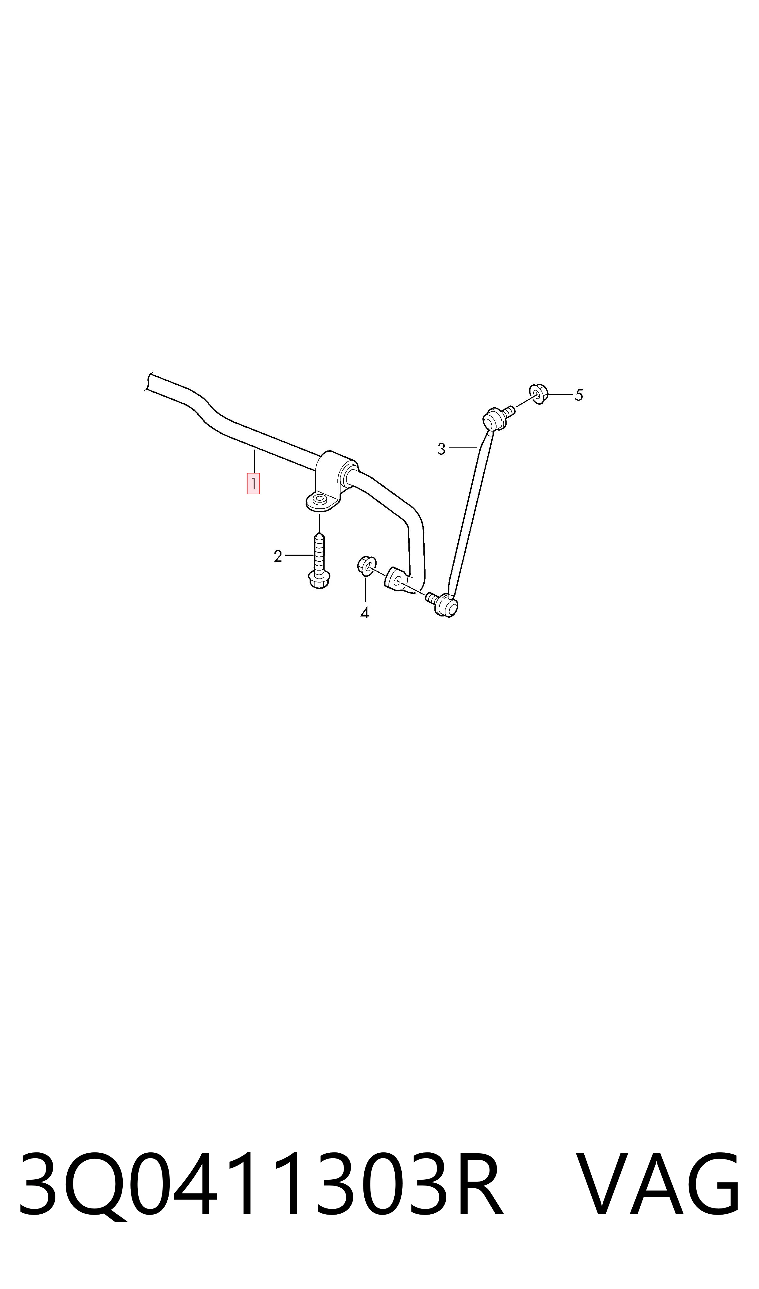 3Q0411303R VAG Stabilizator przedni