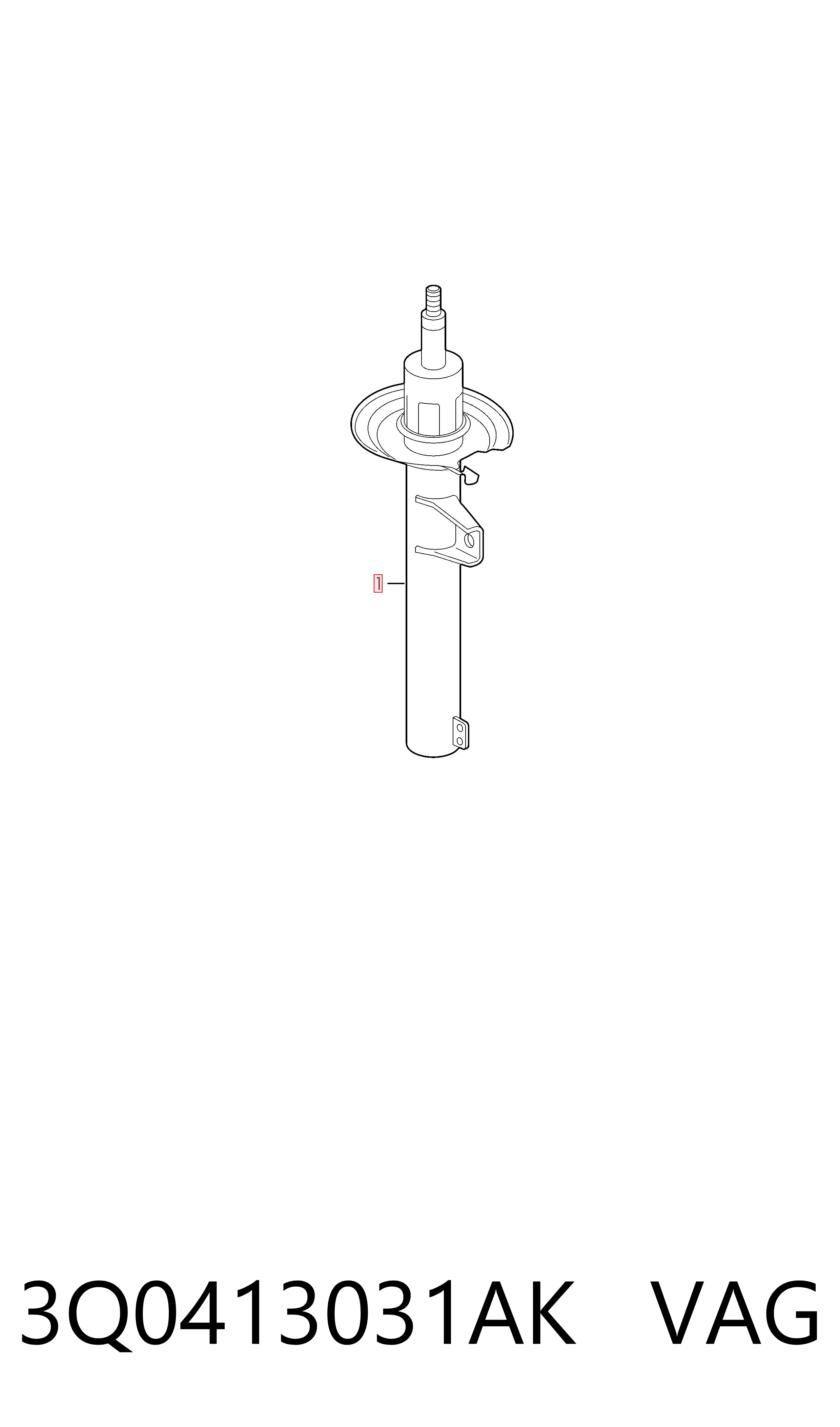 3Q0413031AK VAG Amortyzator przedni
