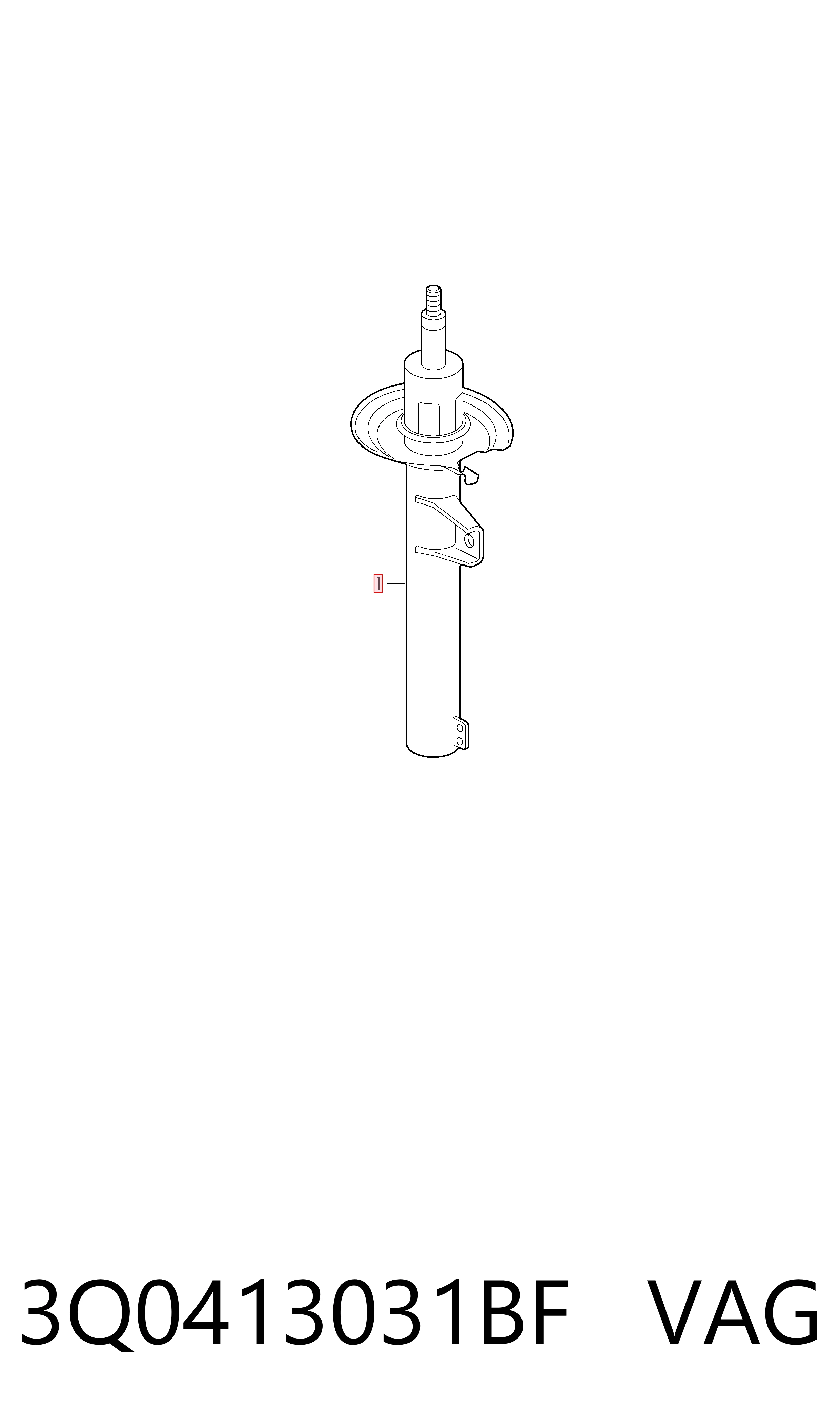 3Q0413031BF VAG Amortyzator przedni