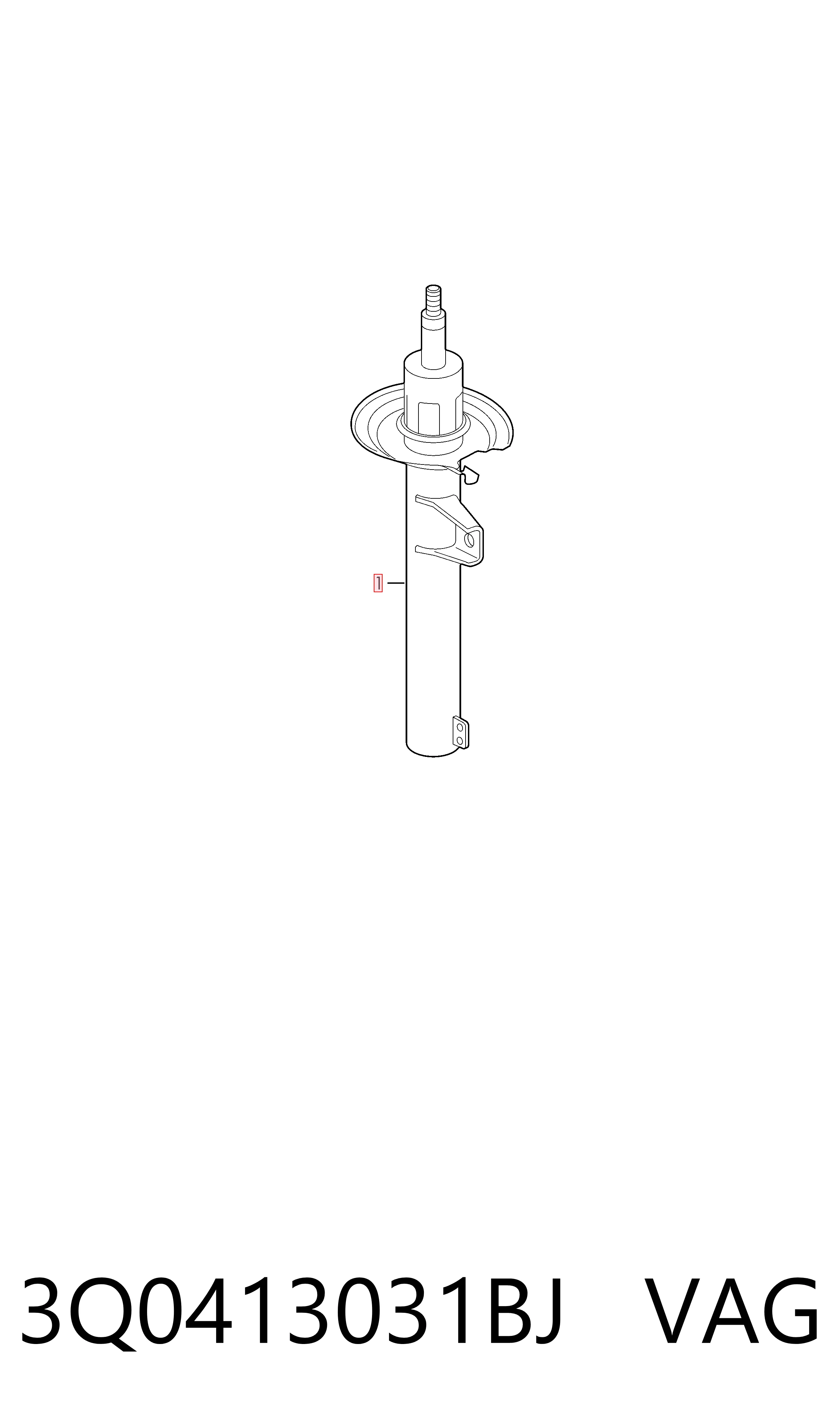 3Q0413031BJ VAG Amortyzator przedni