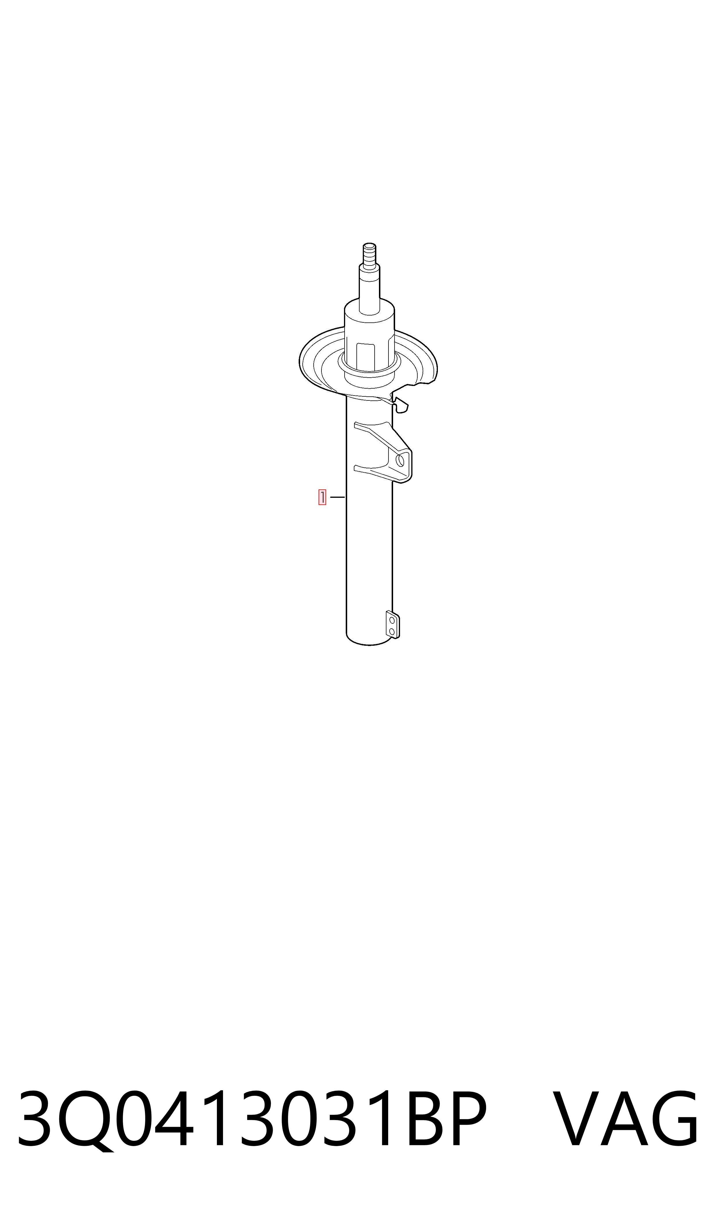 3Q0413031BP VAG Amortyzator przedni
