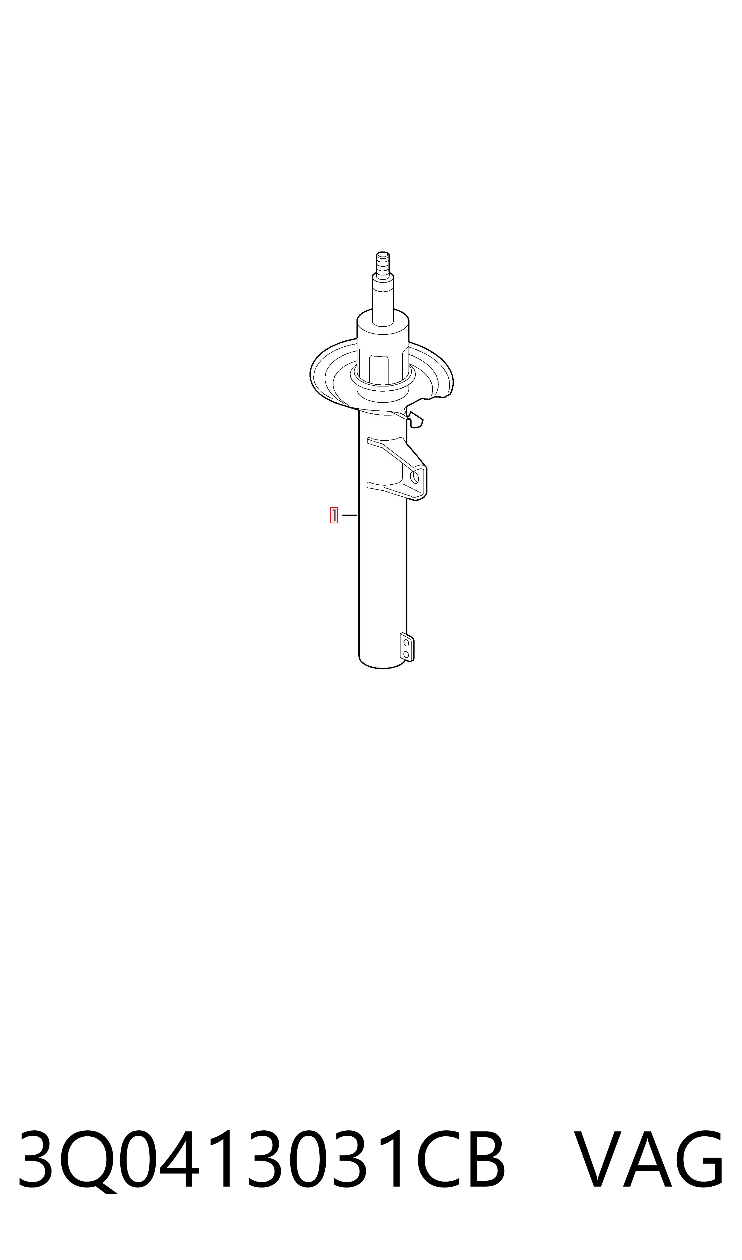 3Q0413031CB VAG Amortyzator przedni