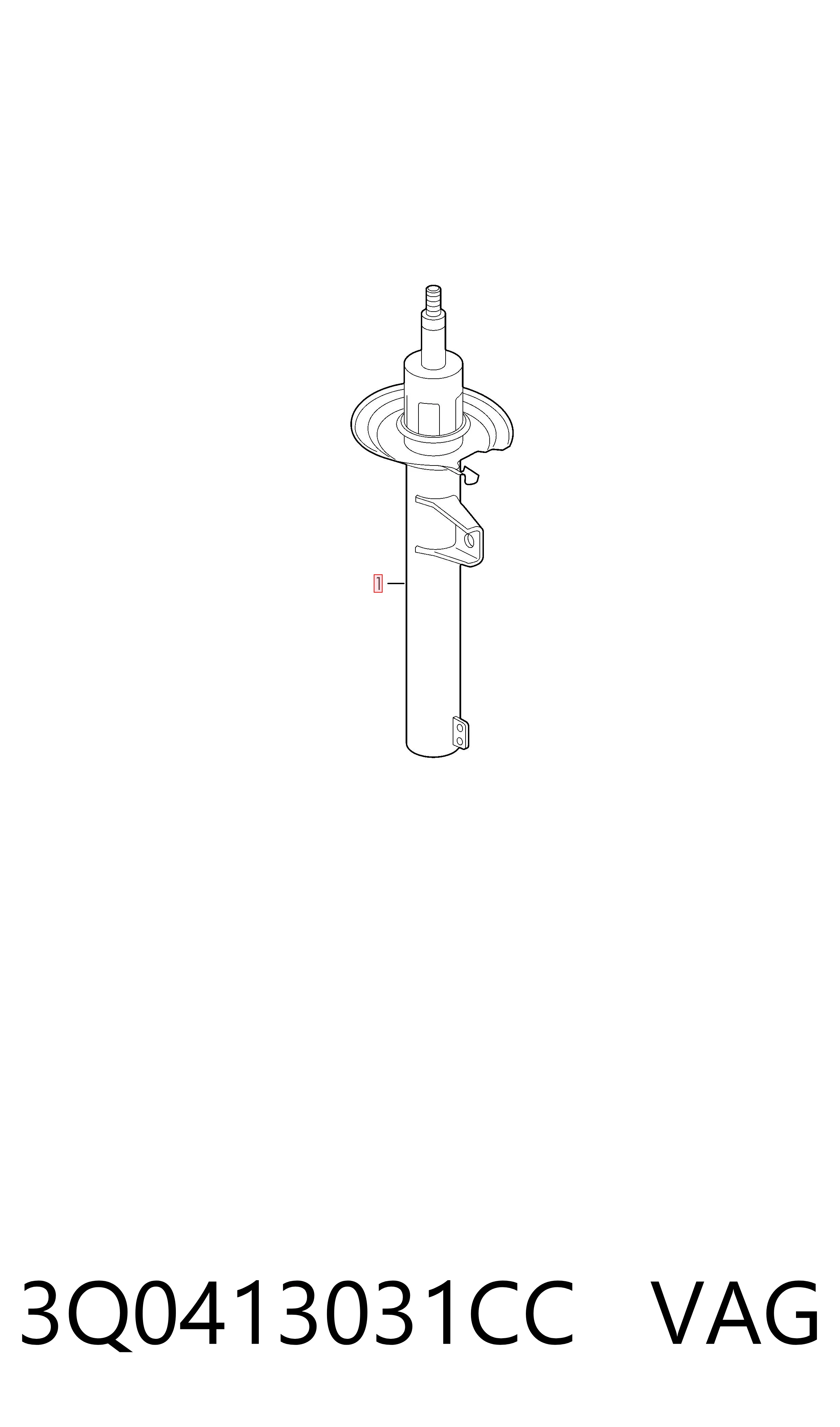 3Q0413031CC VAG Amortyzator przedni