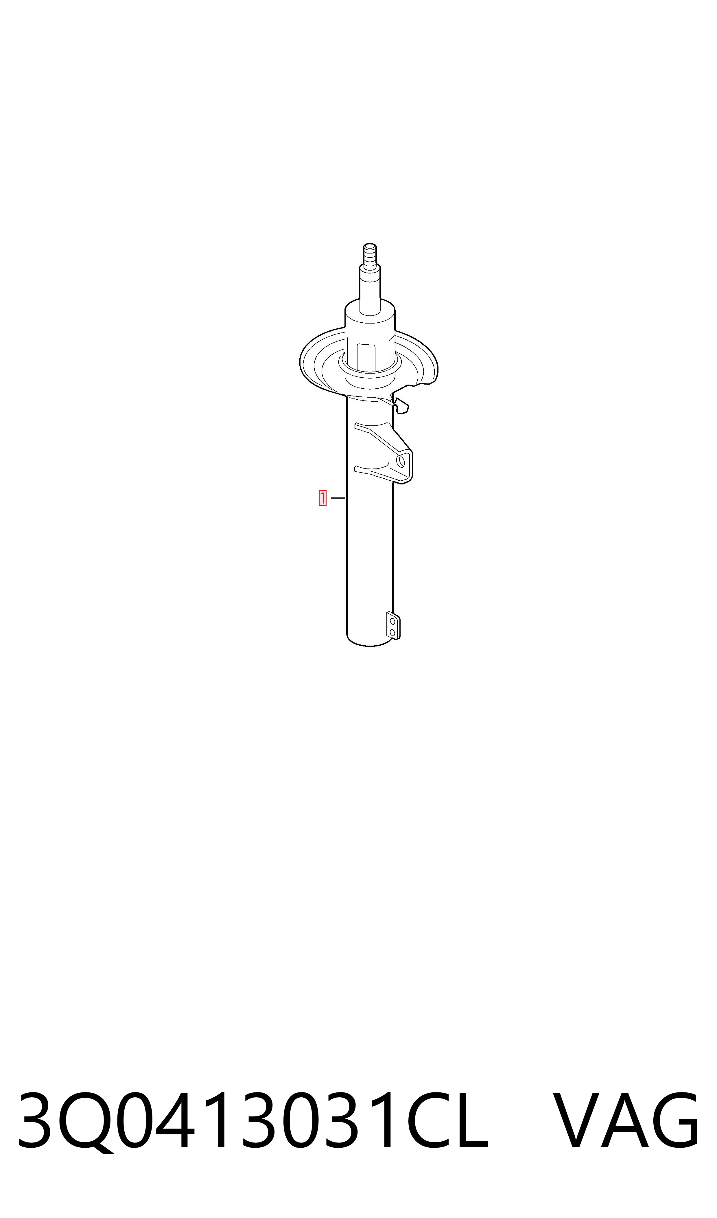 3Q0413031CL VAG Amortyzator przedni