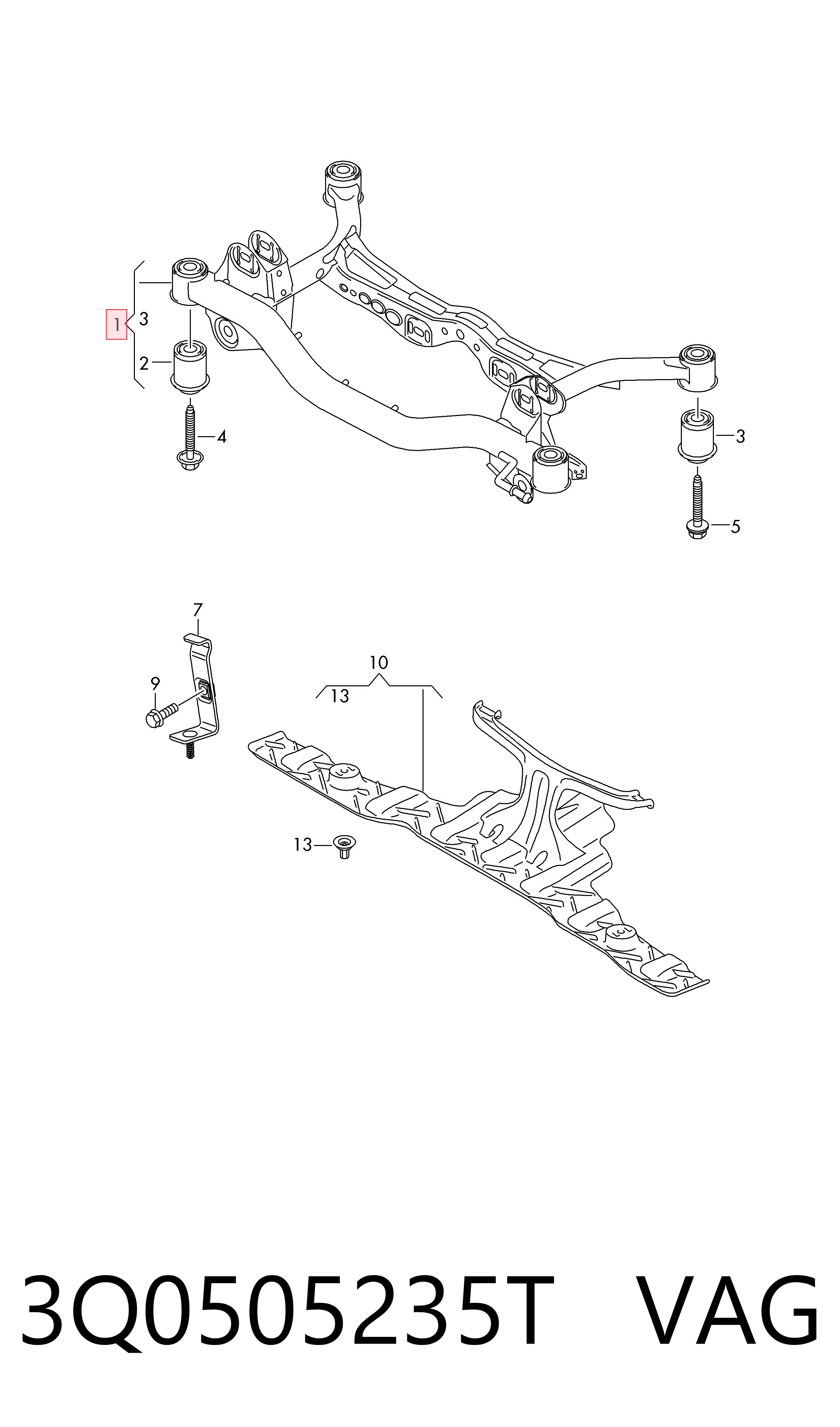 Korpus osi tylnej do Volkswagen Passat B8 3G2, CB2
